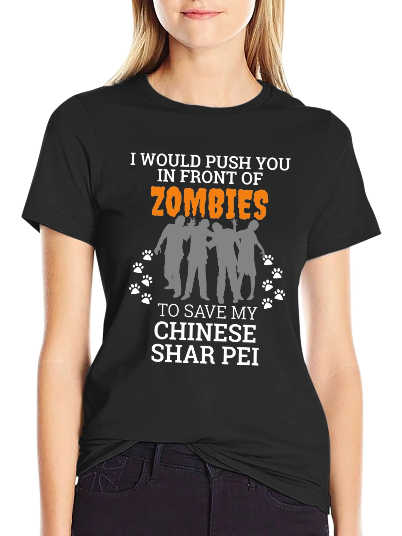 Funny Zombie Shar Pei T-Shirt