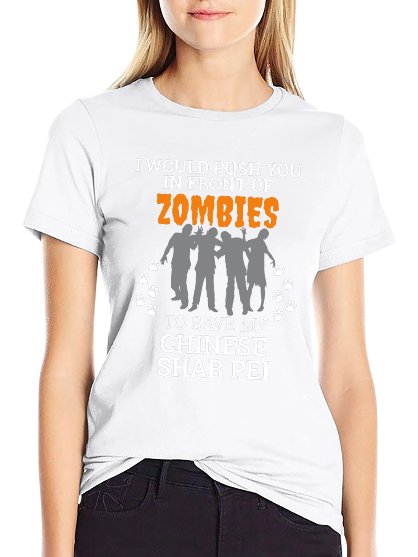Funny Zombie Shar Pei T-Shirt