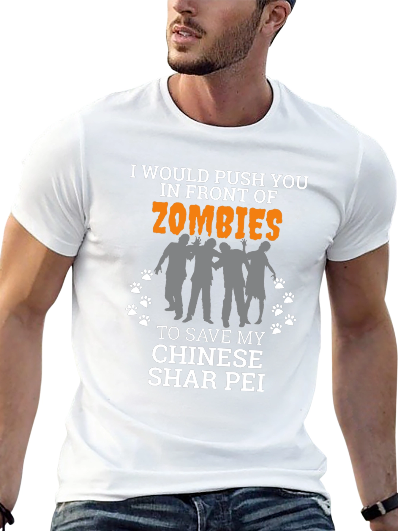 Funny Zombie Shar Pei T-Shirt