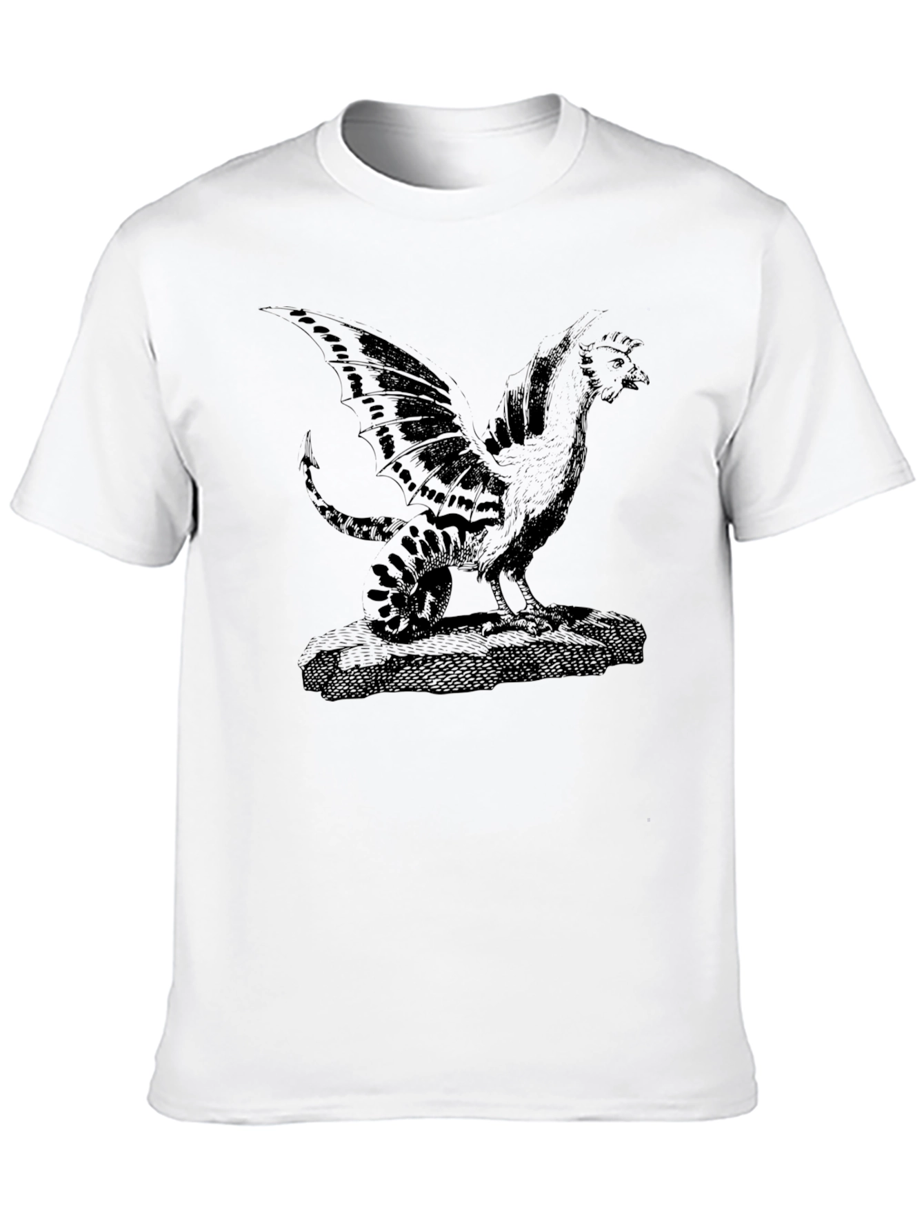Mythical Cockatrice Graphic Tee - Black