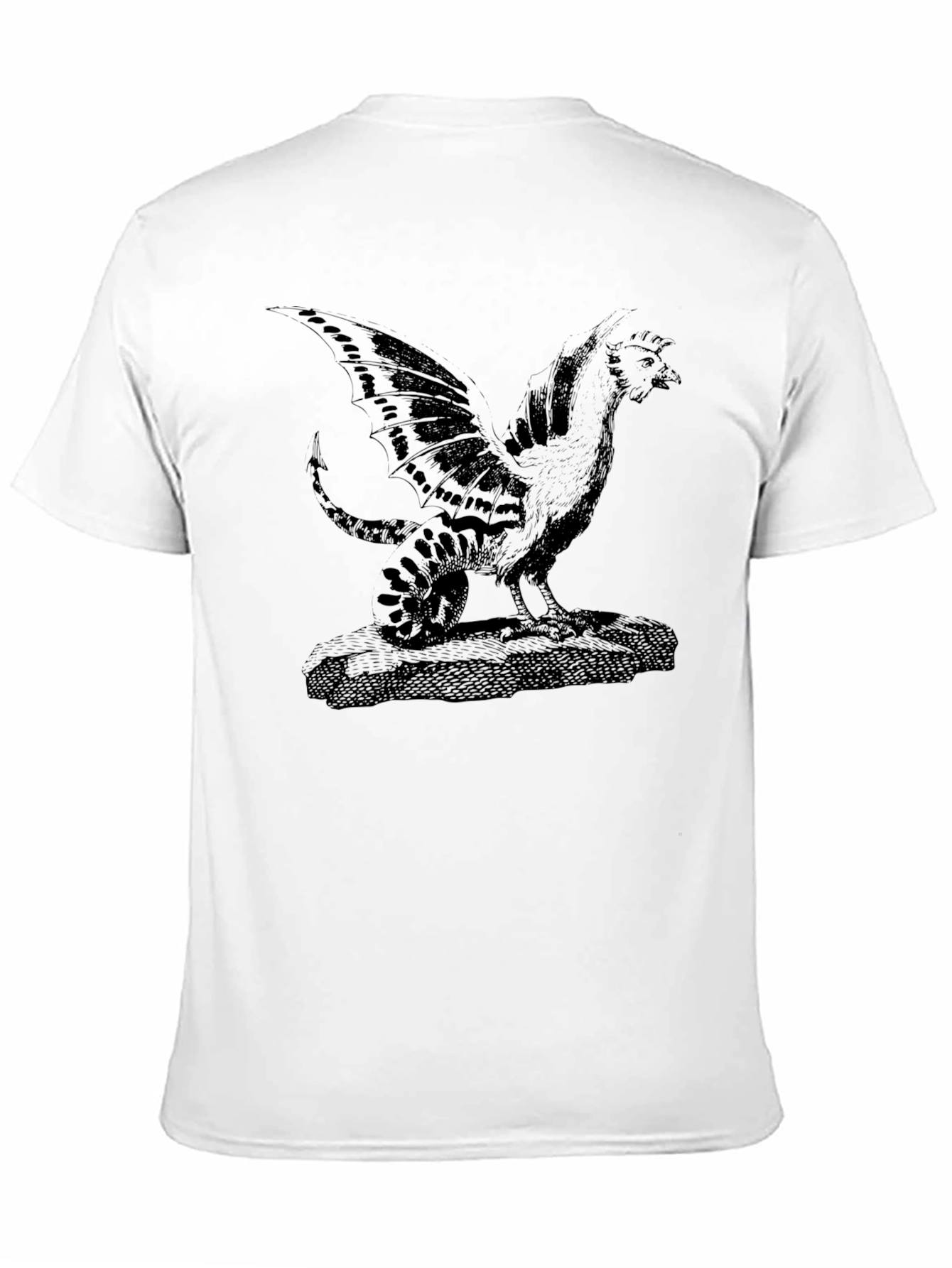 Mythical Cockatrice Graphic Tee - Black