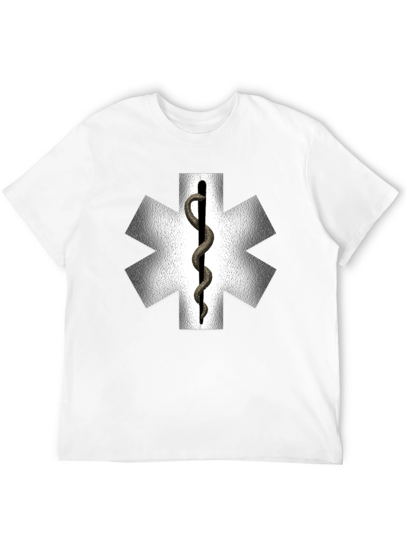 Star of Life Medical Symbol Black T-Shirt