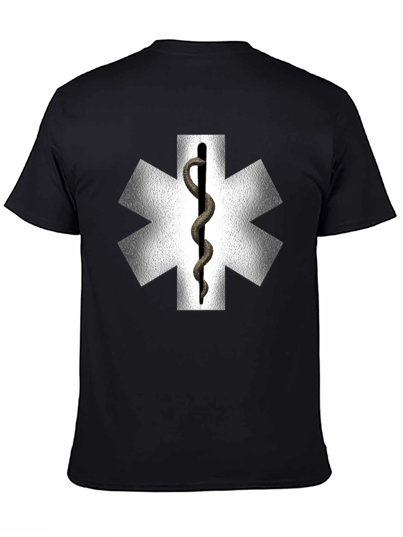 Star of Life Medical Symbol Black T-Shirt
