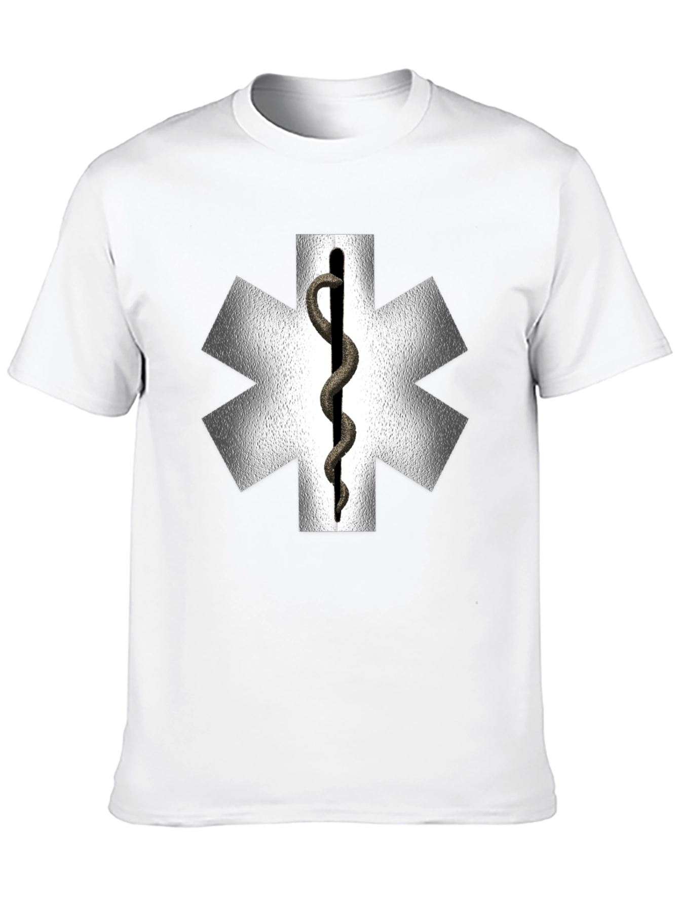 Star of Life Medical Symbol Black T-Shirt