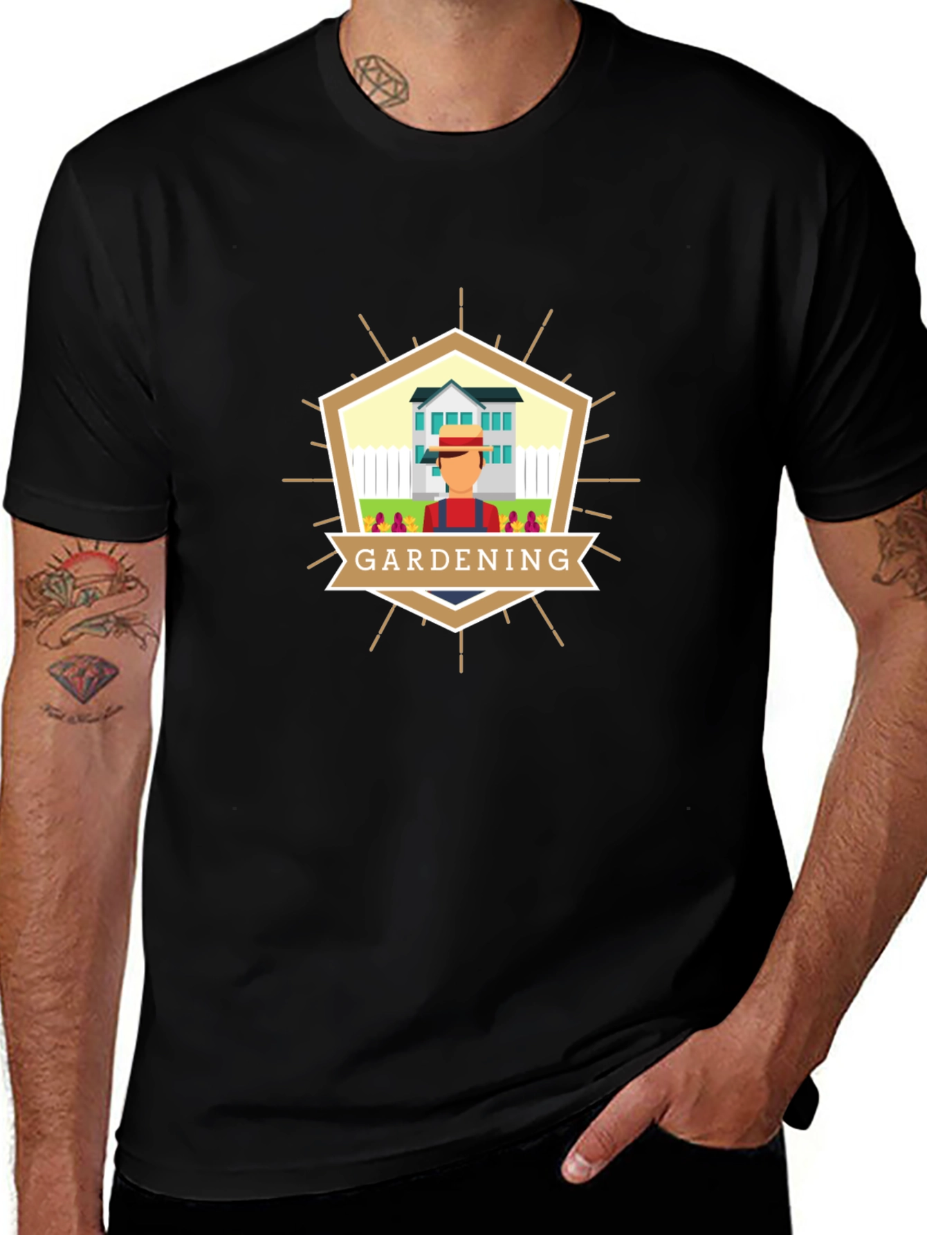 Gardening Graphic Tee - Unisex Black T-Shirt