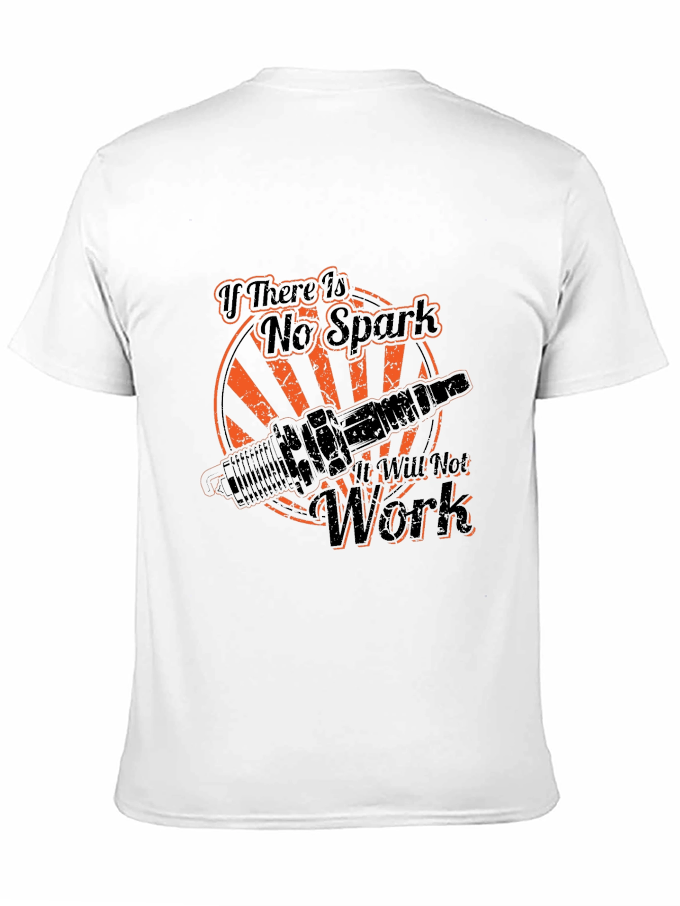 No Spark No Work Graphic Tee - Black