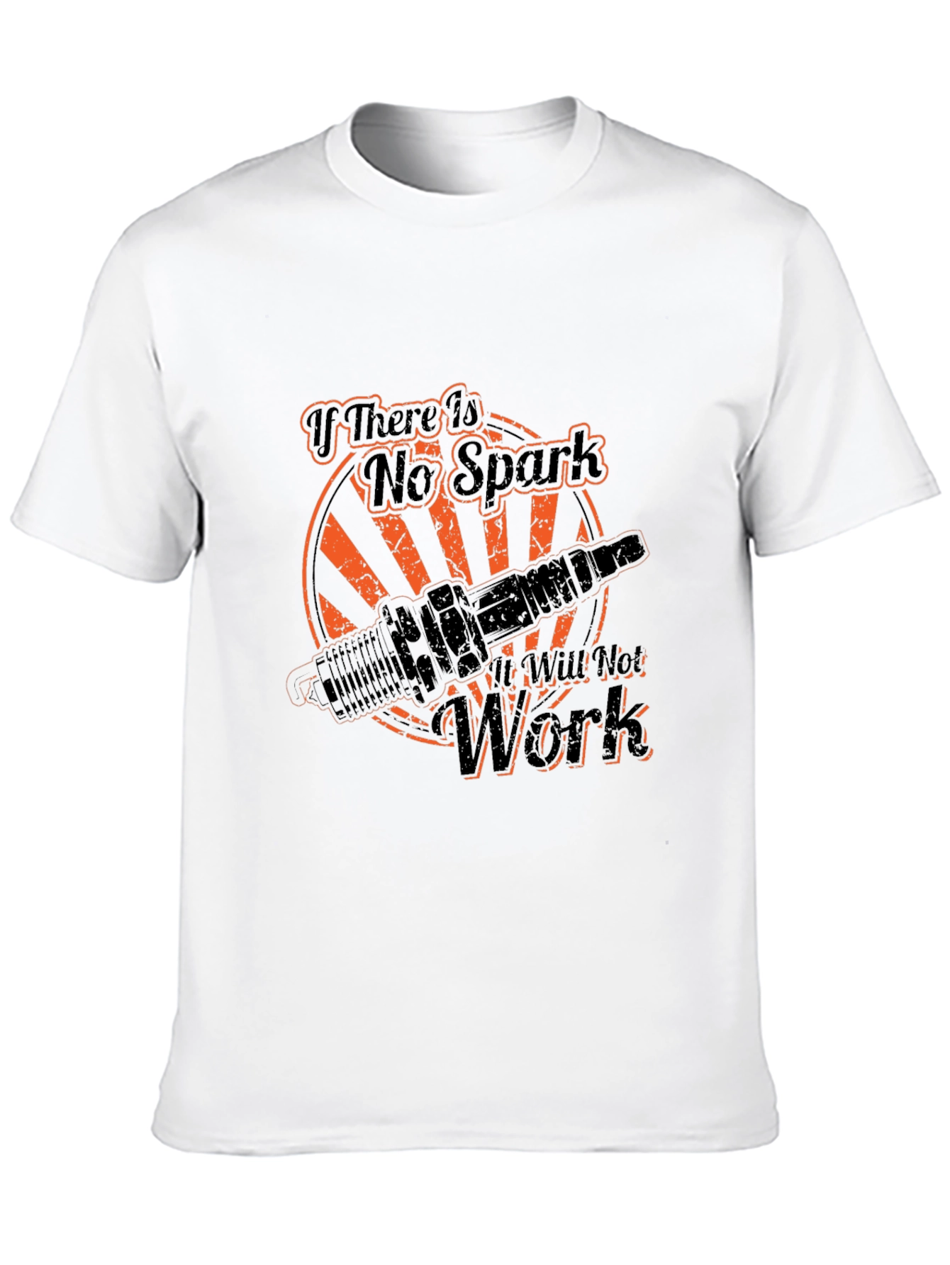No Spark No Work Graphic Tee - Black