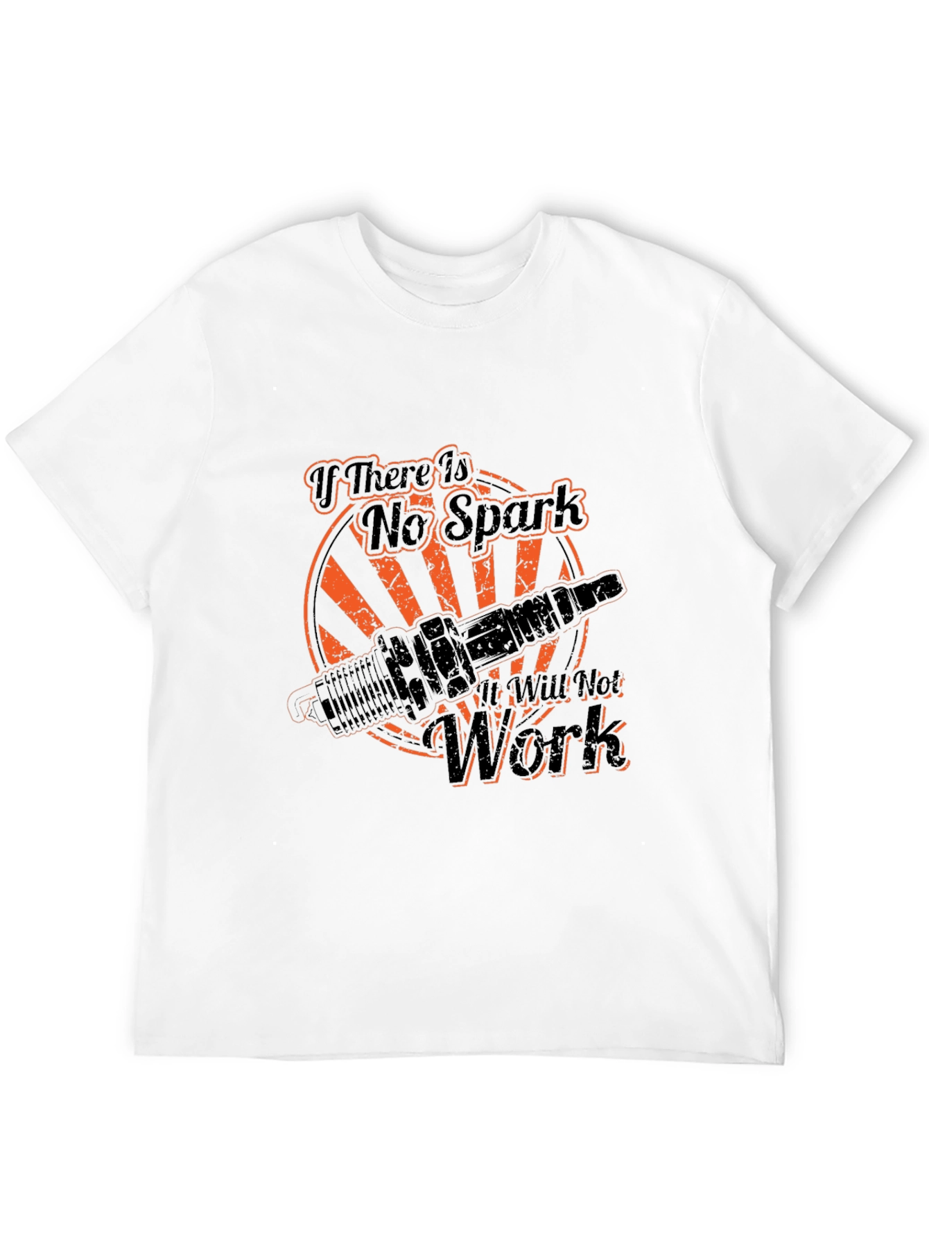 No Spark No Work Graphic Tee - Black