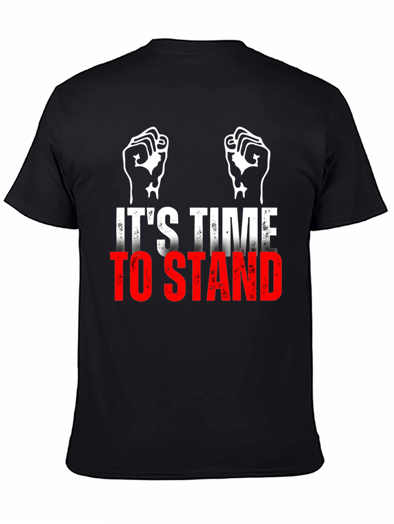 Its Time To Stand Black Graphic T-Shirt