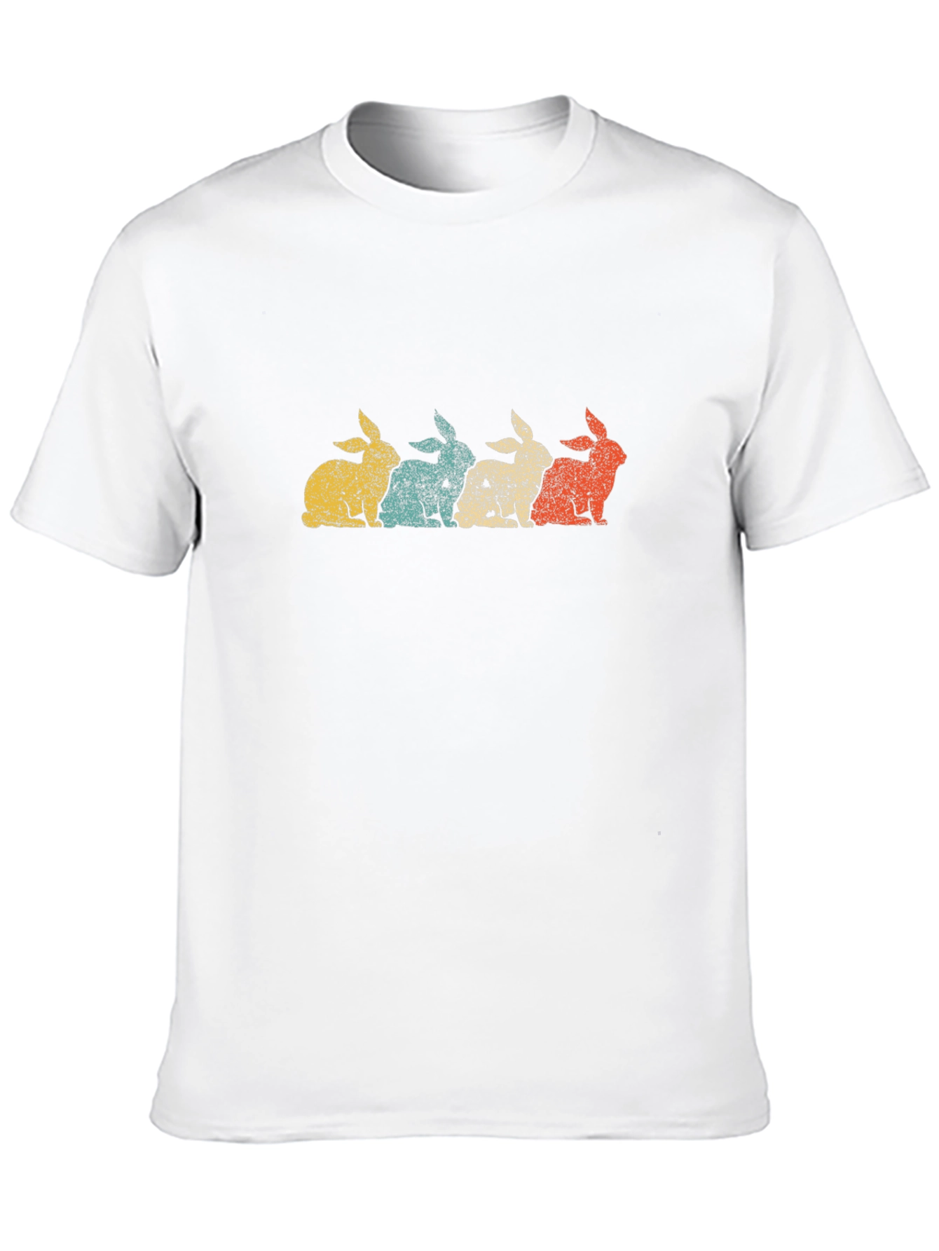 Retro Rabbit Graphic Tee - Soft Cotton Blend