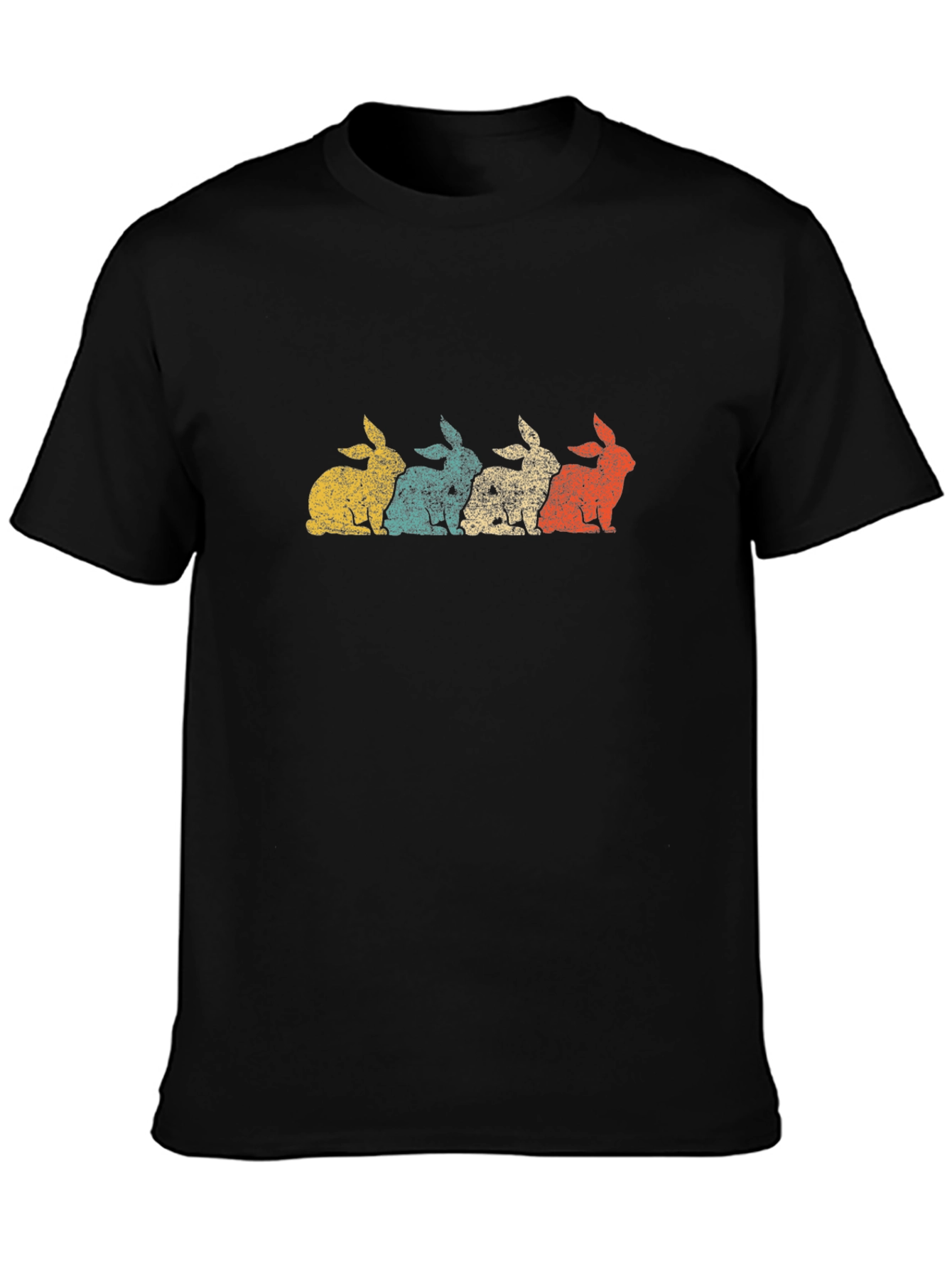 Retro Rabbit Graphic Tee - Soft Cotton Blend