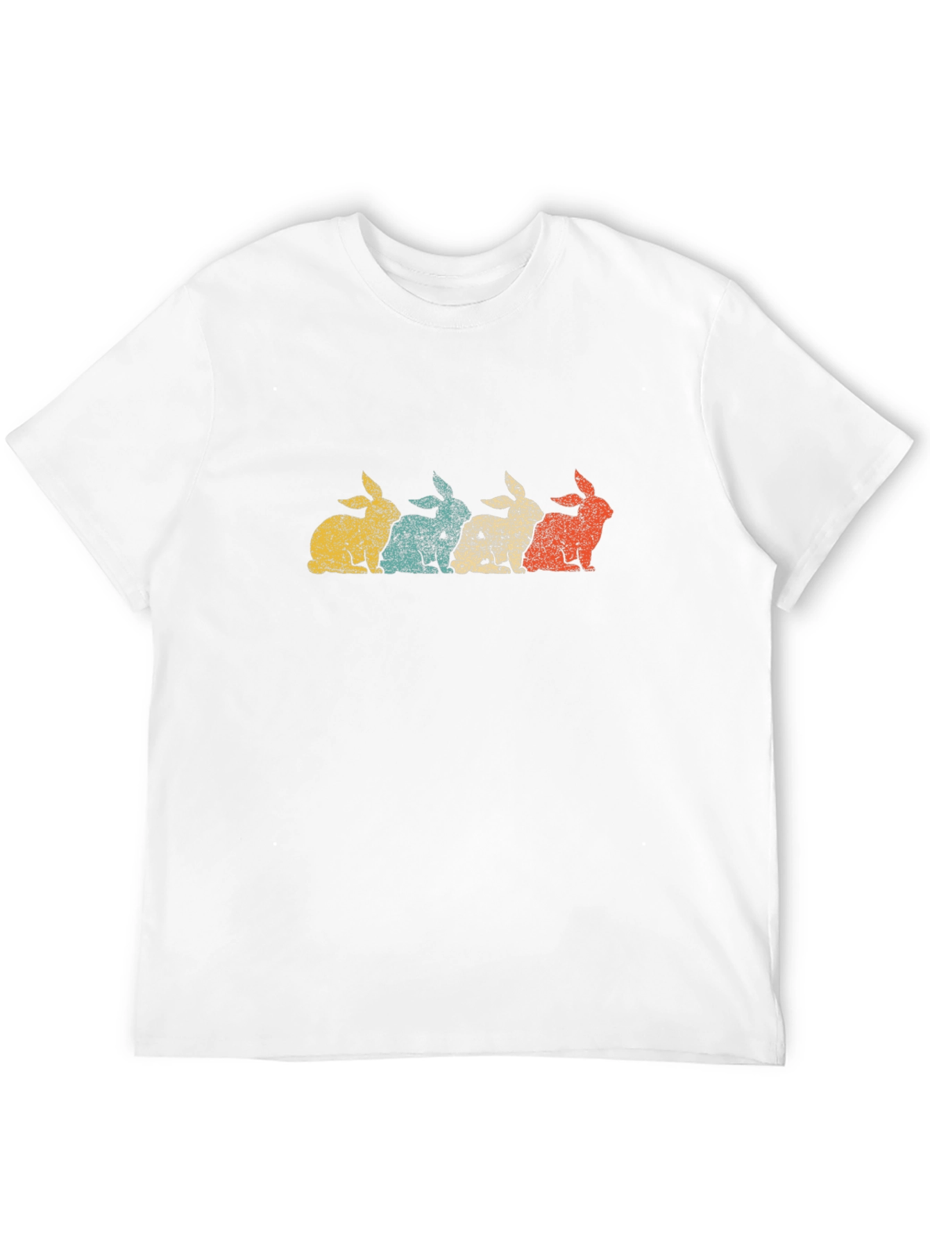 Retro Rabbit Graphic Tee - Soft Cotton Blend