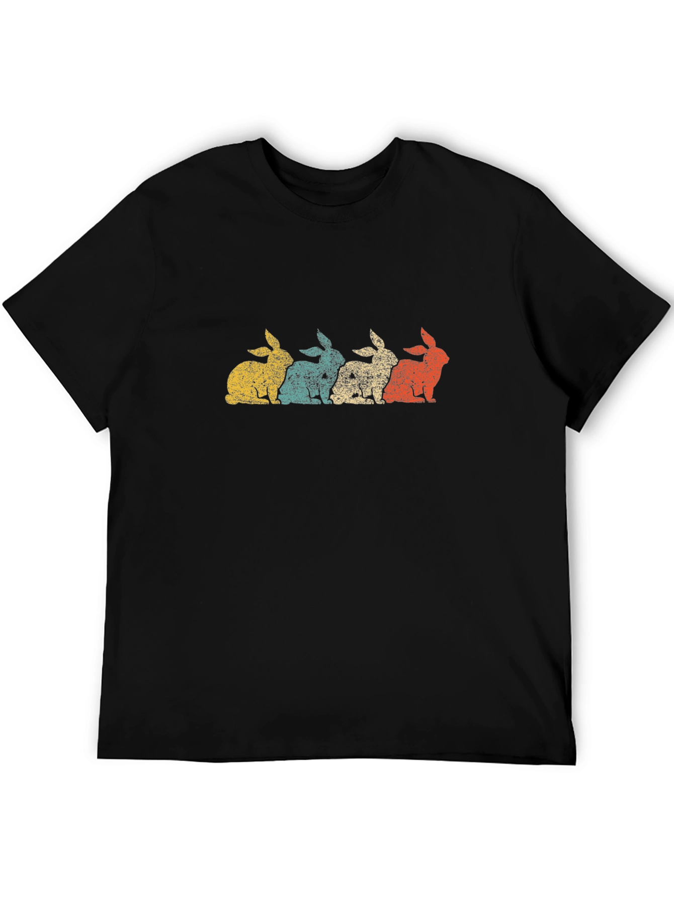 Retro Rabbit Graphic Tee - Soft Cotton Blend