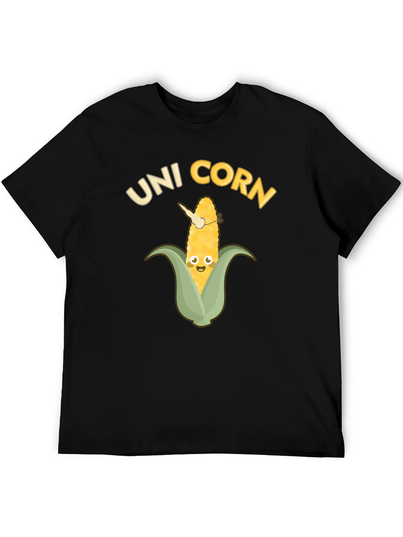 Unicorn Corn Black T-Shirt