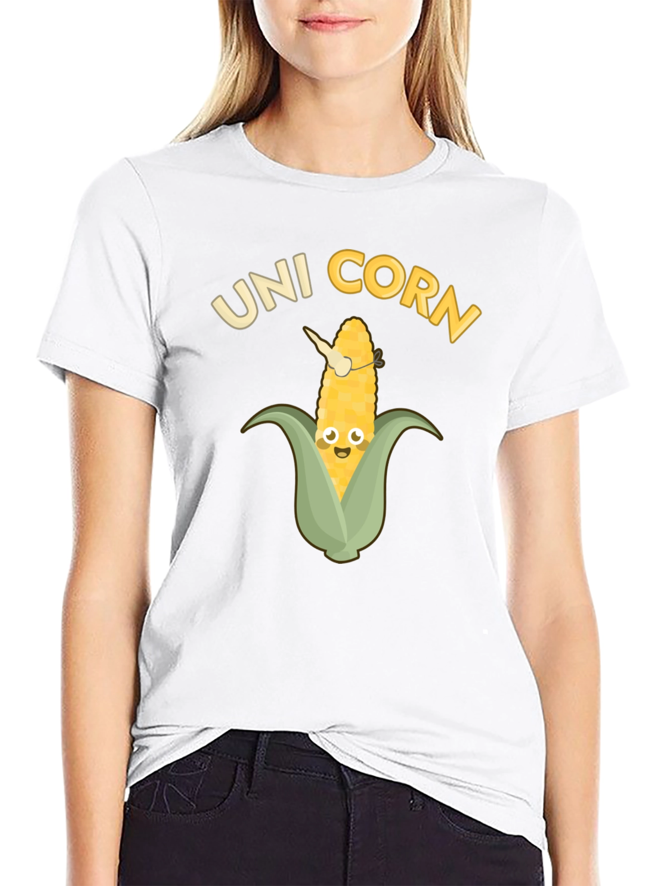 Unicorn Corn Black T-Shirt