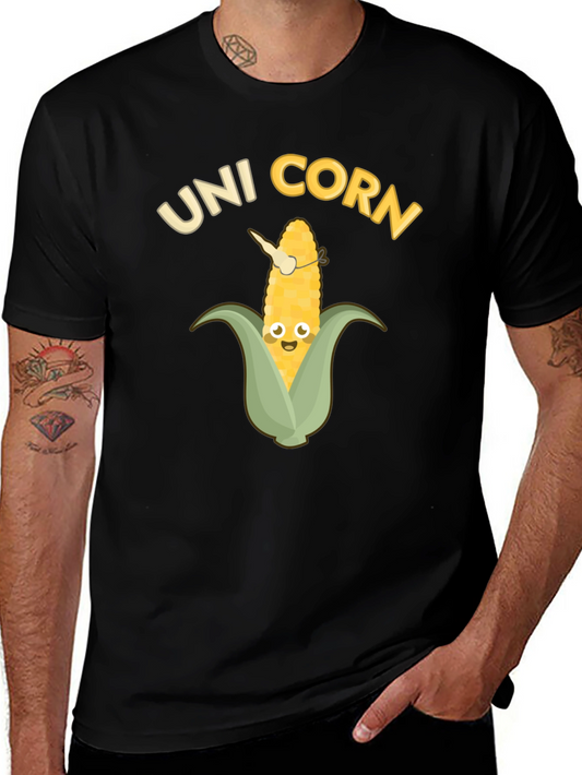 Unicorn Corn Black T-Shirt