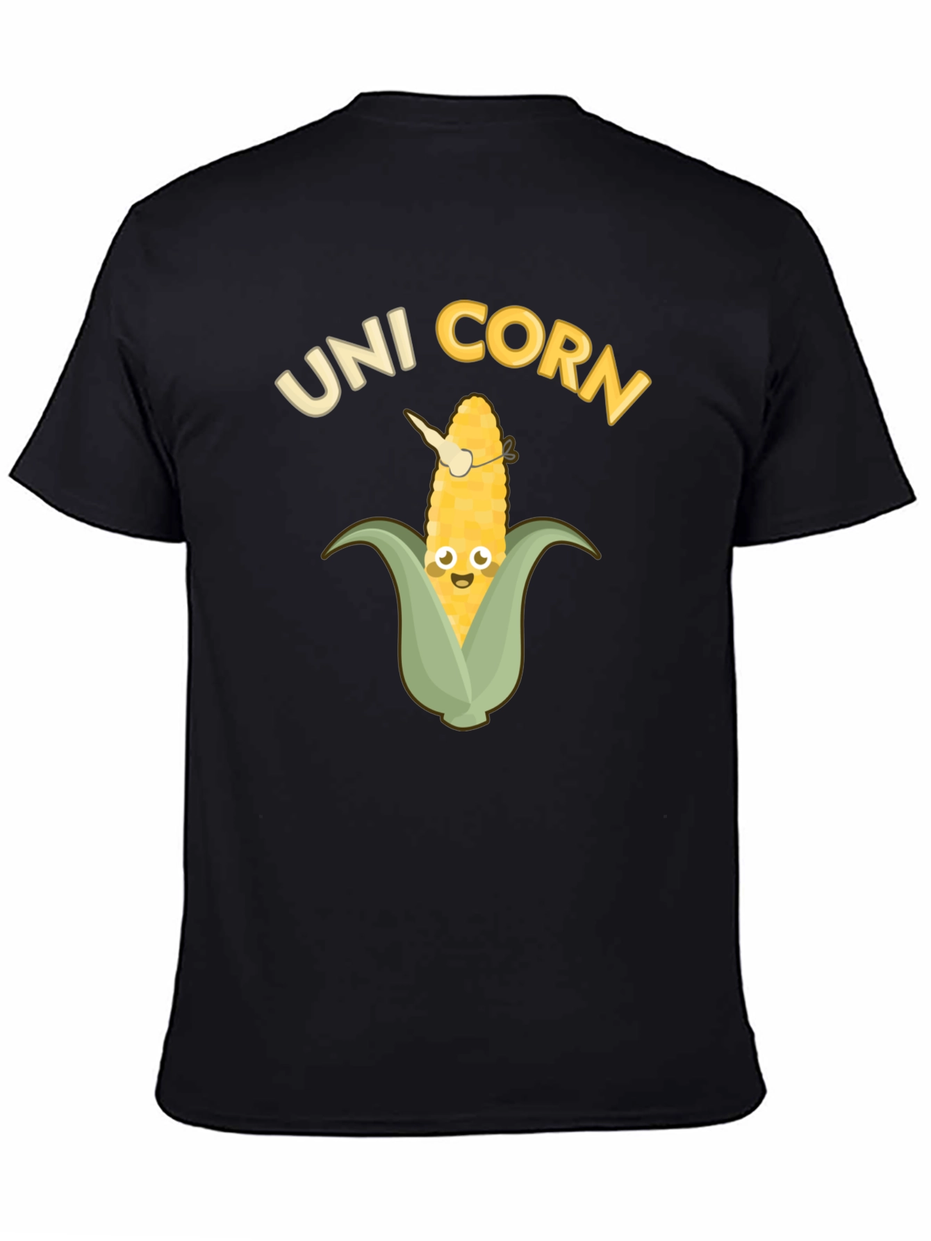 Unicorn Corn Black T-Shirt