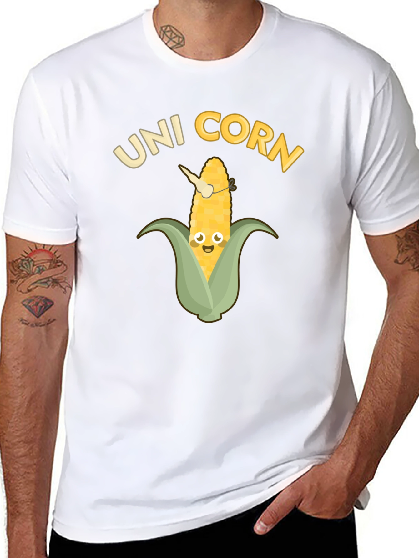 Unicorn Corn Black T-Shirt