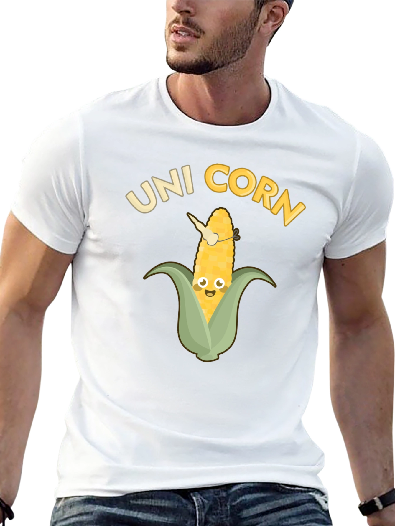 Unicorn Corn Black T-Shirt