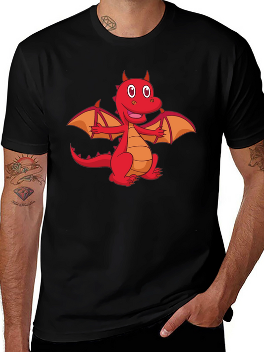 Cartoon Dragon Graphic T-Shirt