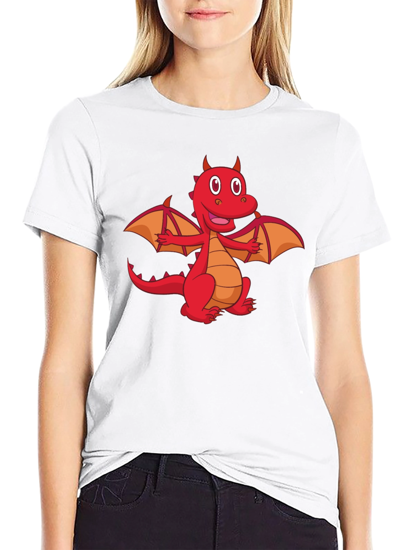 Cartoon Dragon Graphic T-Shirt