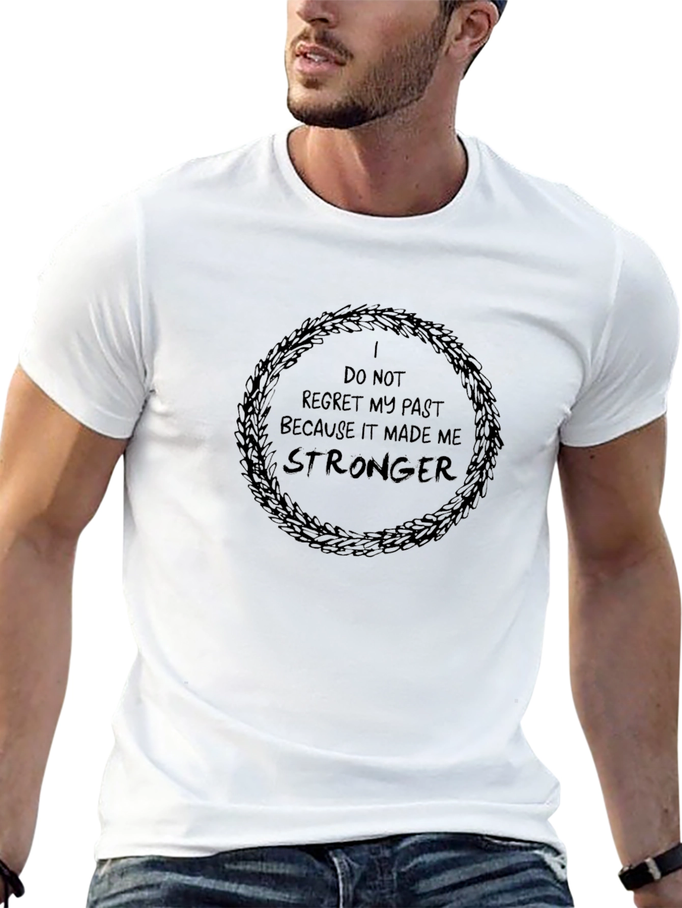 Motivational Stronger Black T-Shirt