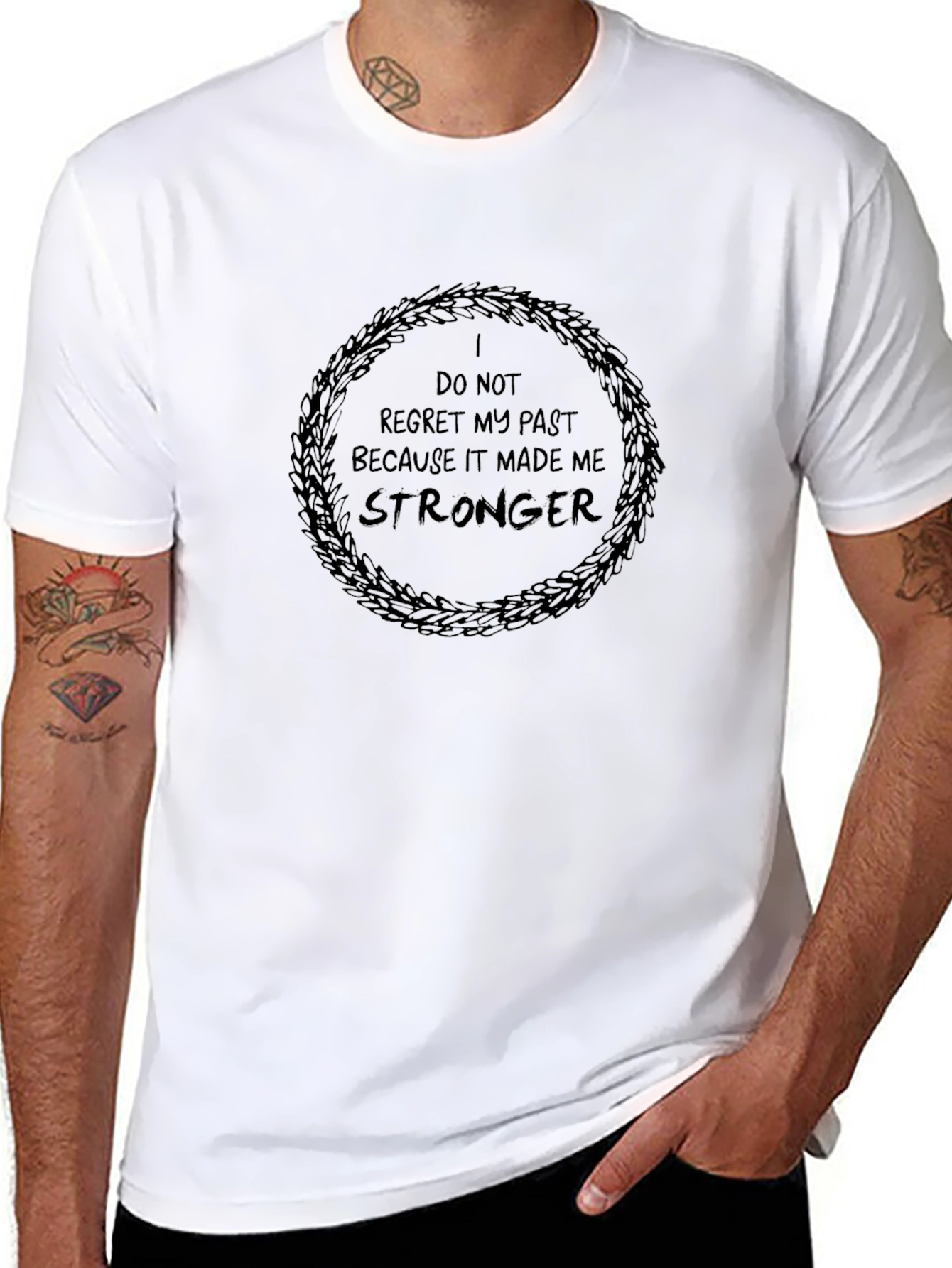 Motivational Stronger Black T-Shirt
