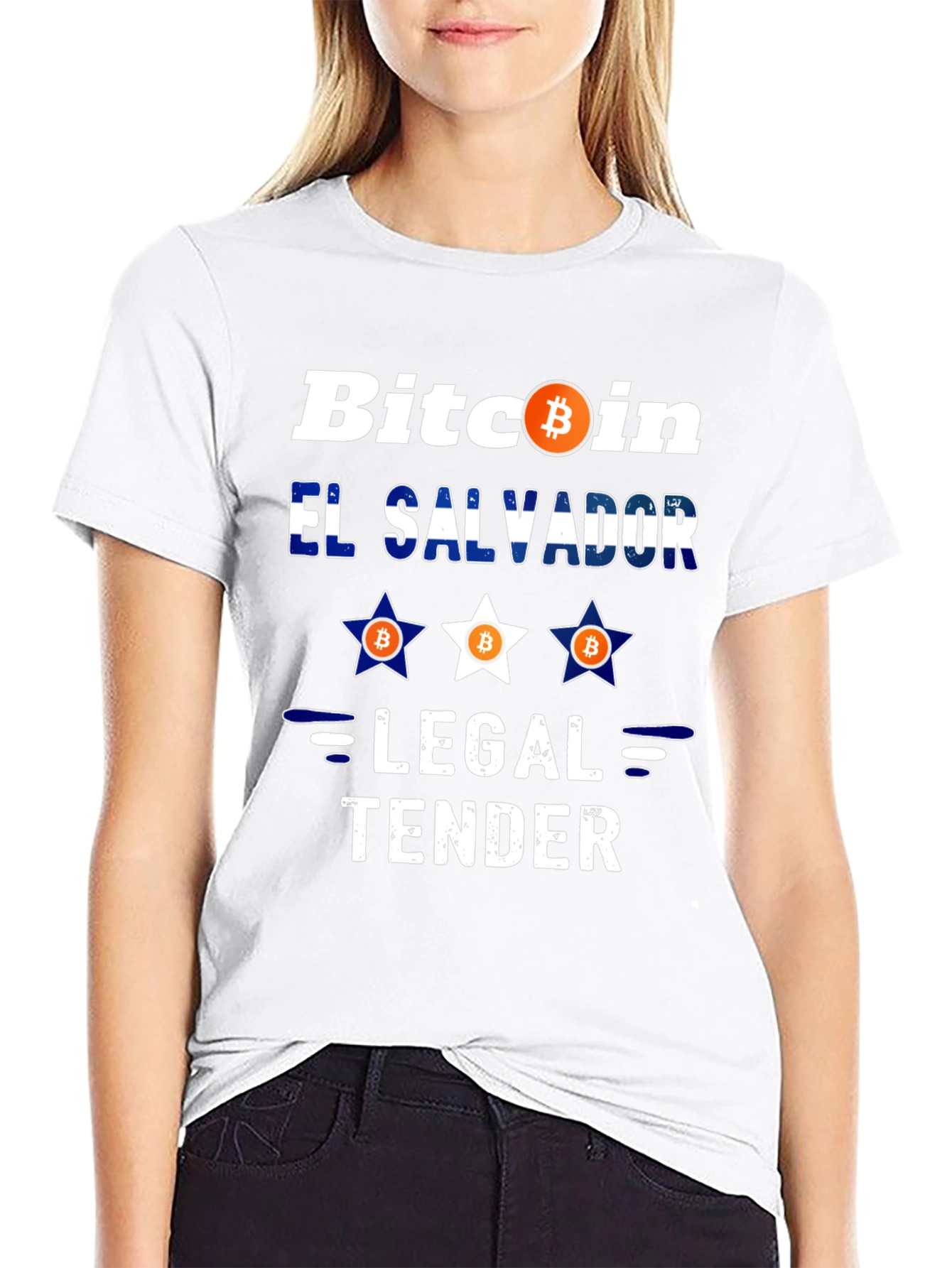 Bitcoin El Salvador Legal Tender Black Graphic Tee