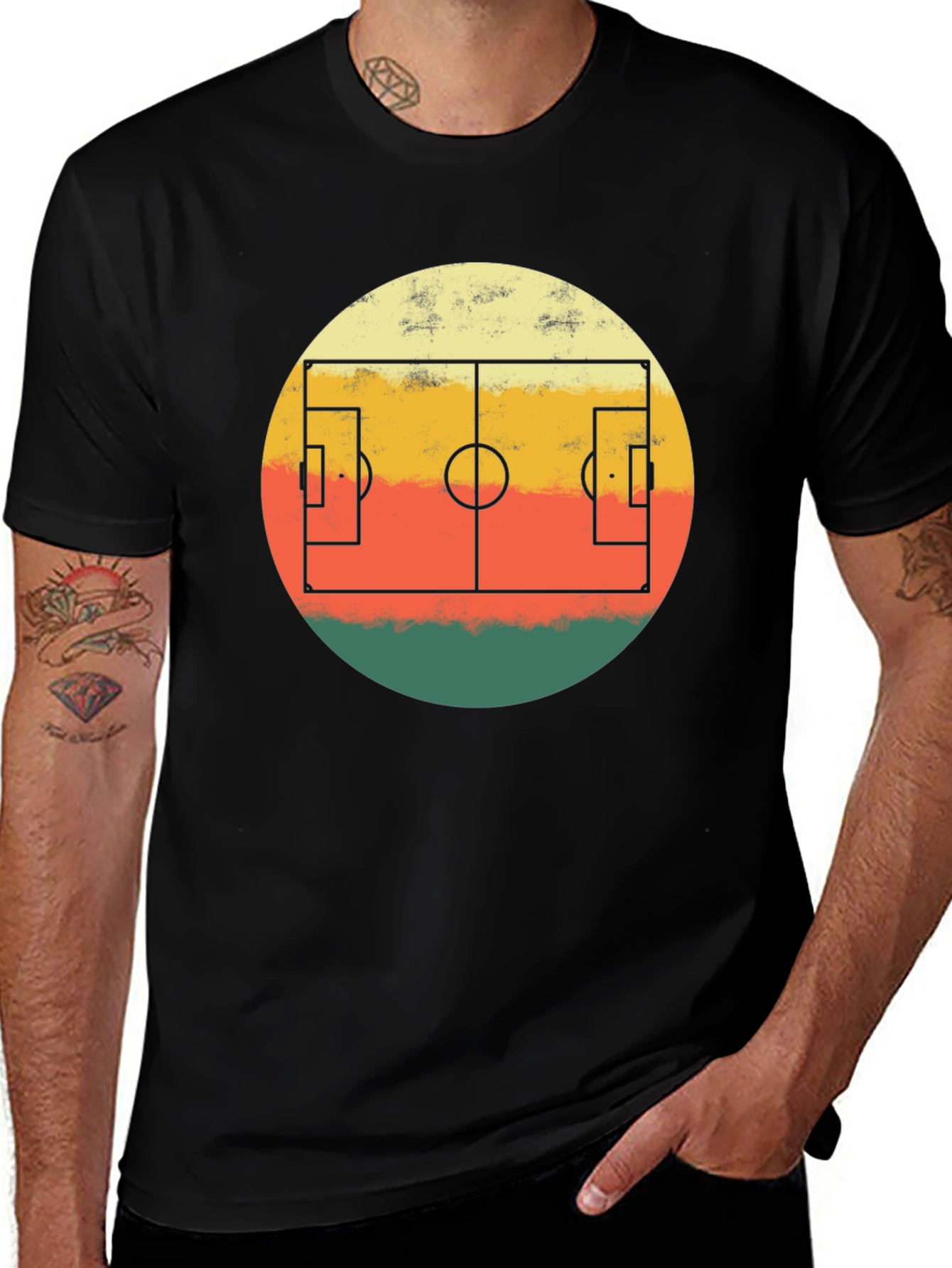 Retro Soccer Field T-Shirt