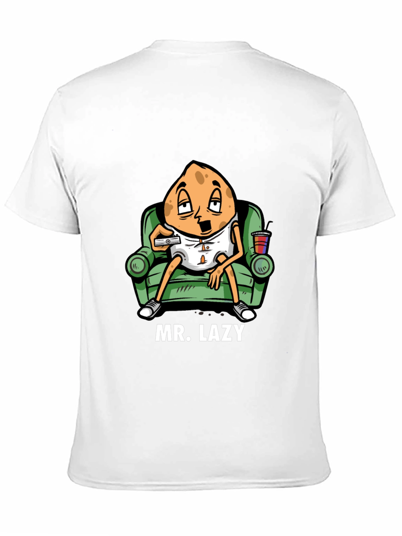 Mr. Lazy Cartoon Graphic Black T-Shirt