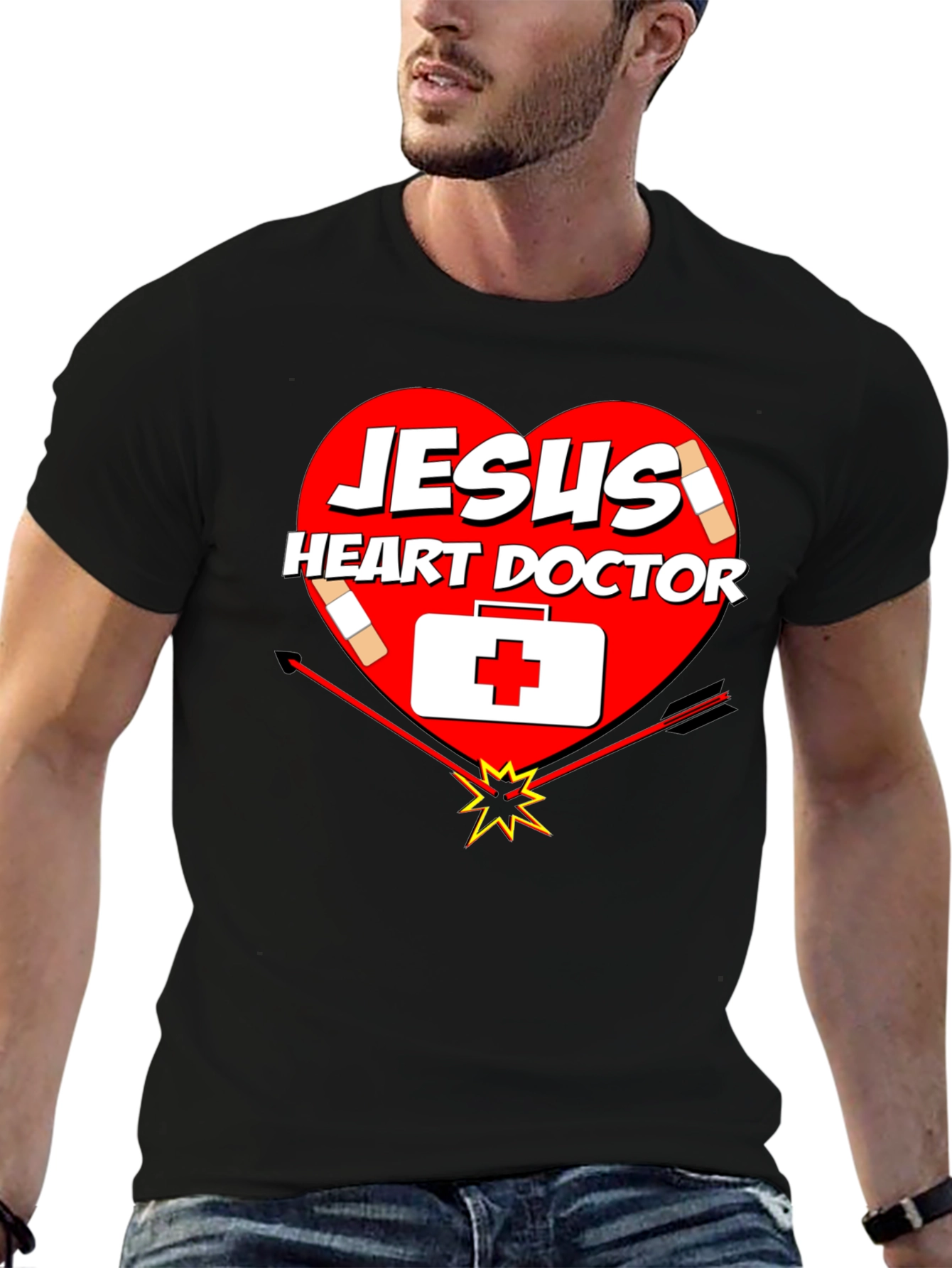 Jesus Heart Doctor Graphic T-Shirt