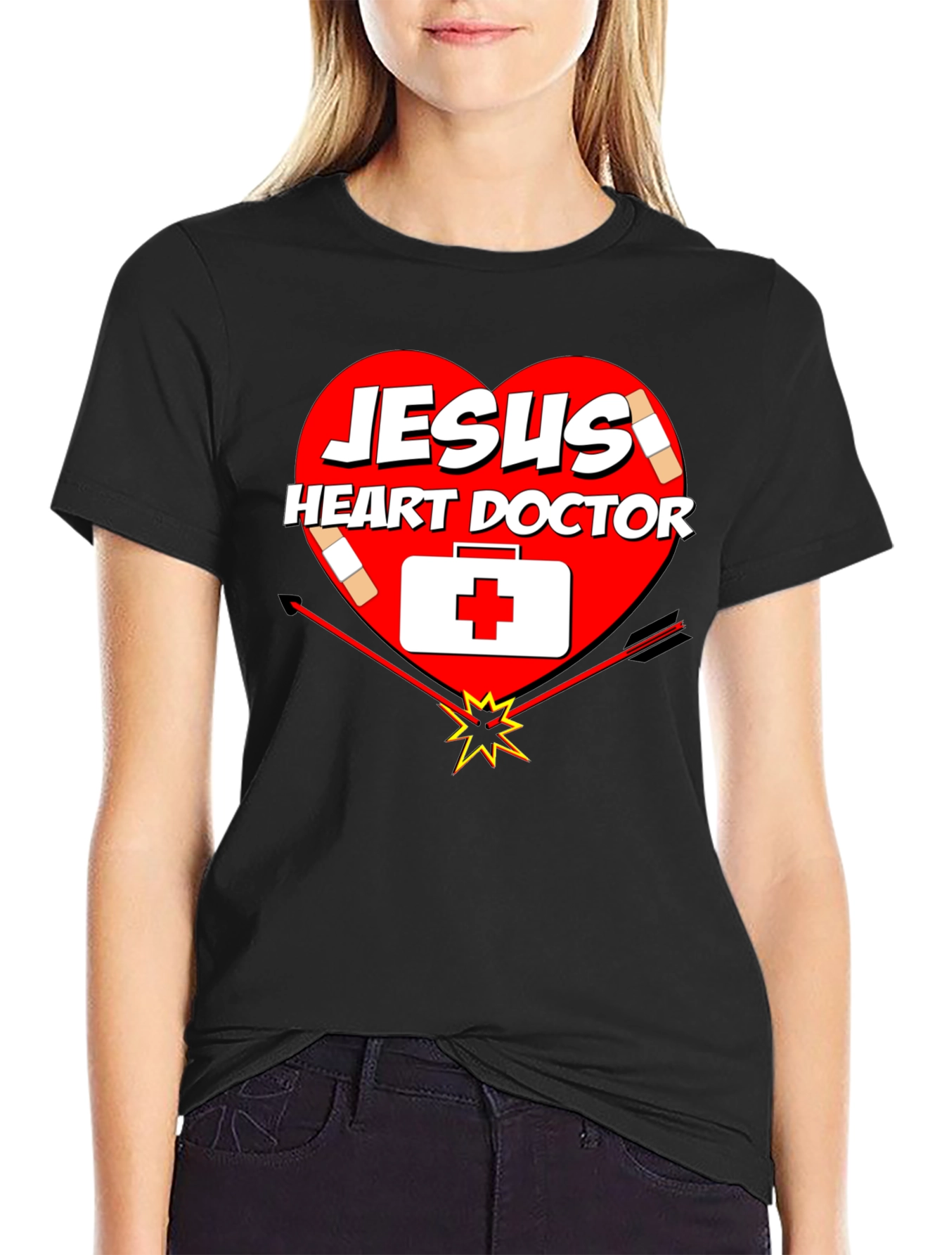 Jesus Heart Doctor Graphic T-Shirt