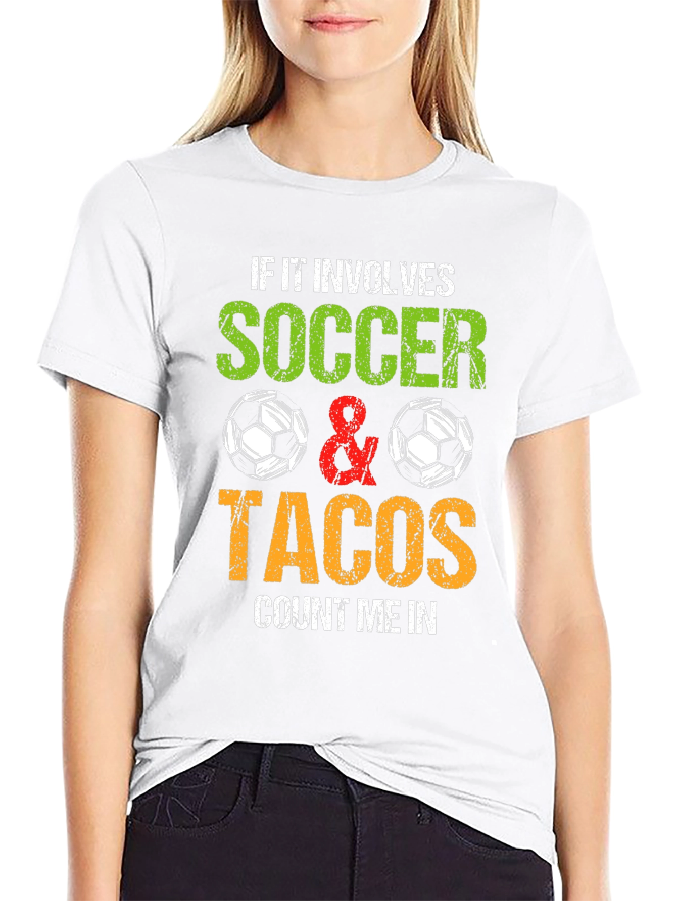 Soccer and Tacos Graphic T-Shirt