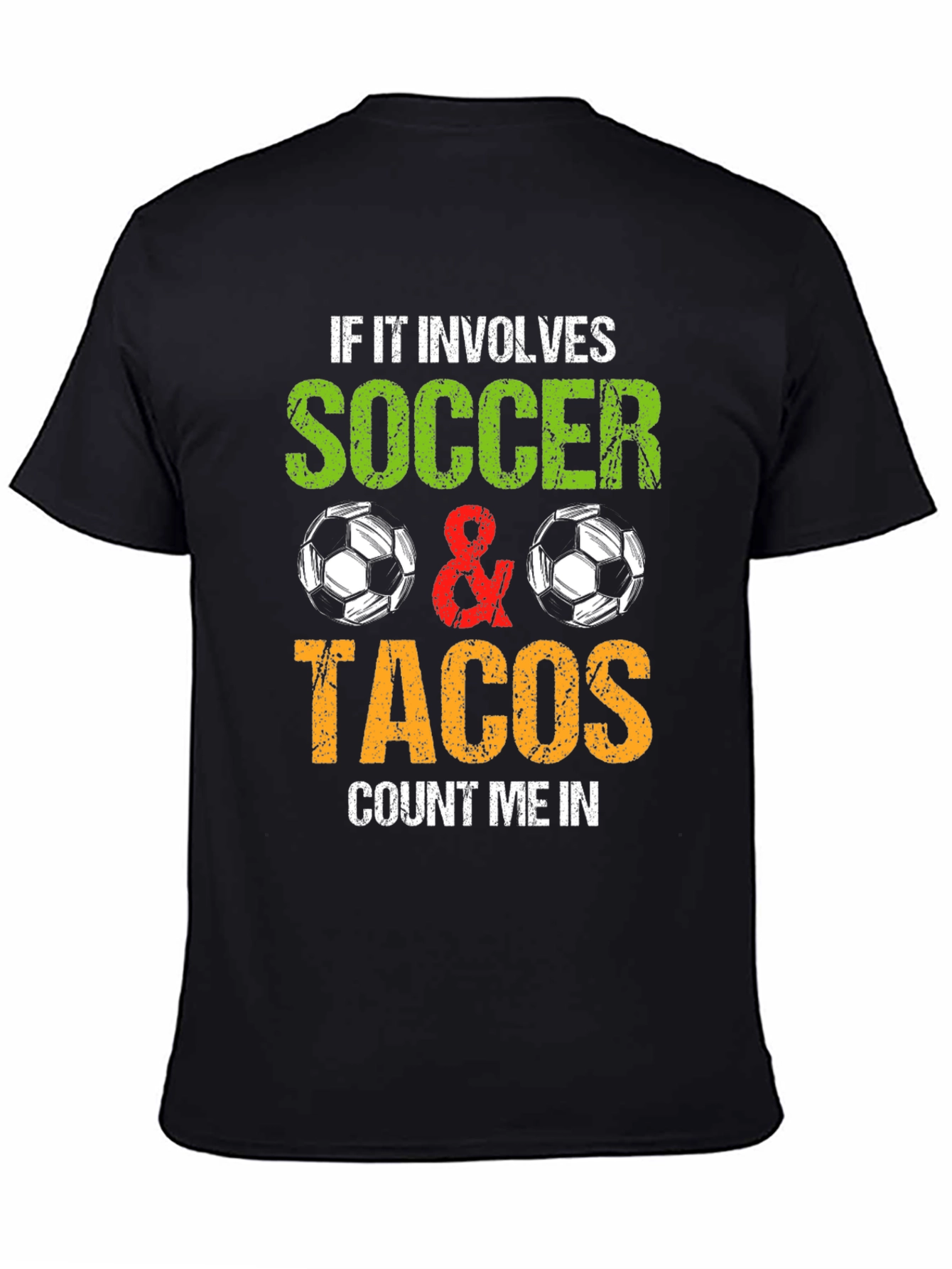 Soccer and Tacos Graphic T-Shirt