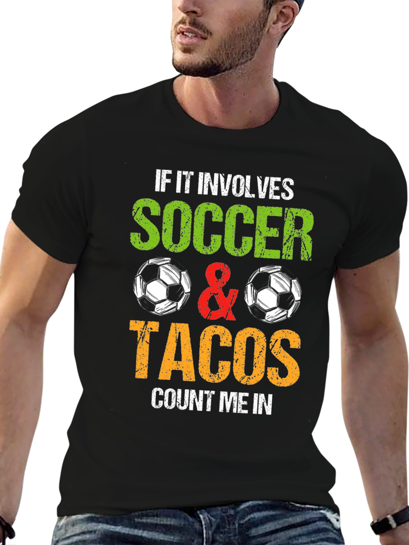 Soccer and Tacos Graphic T-Shirt