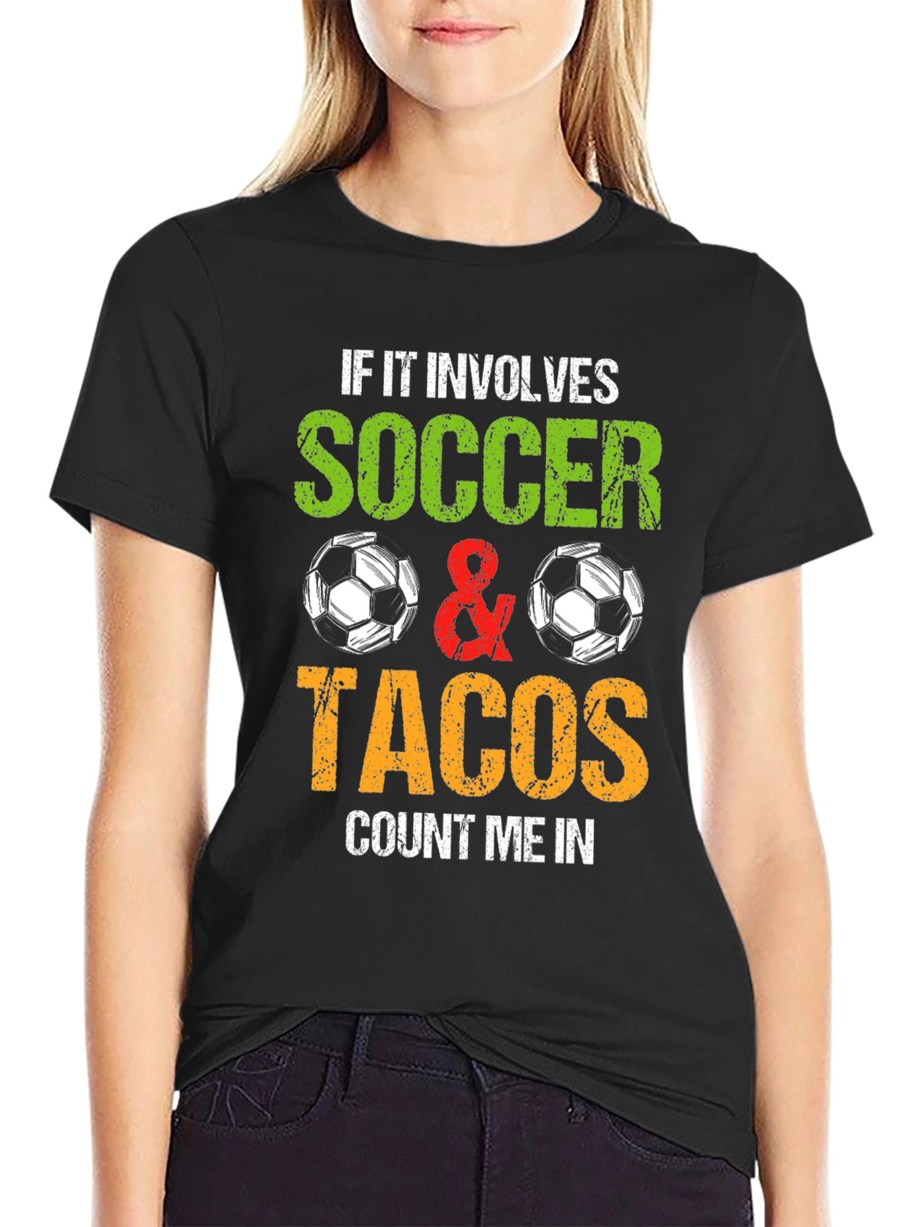 Soccer and Tacos Graphic T-Shirt