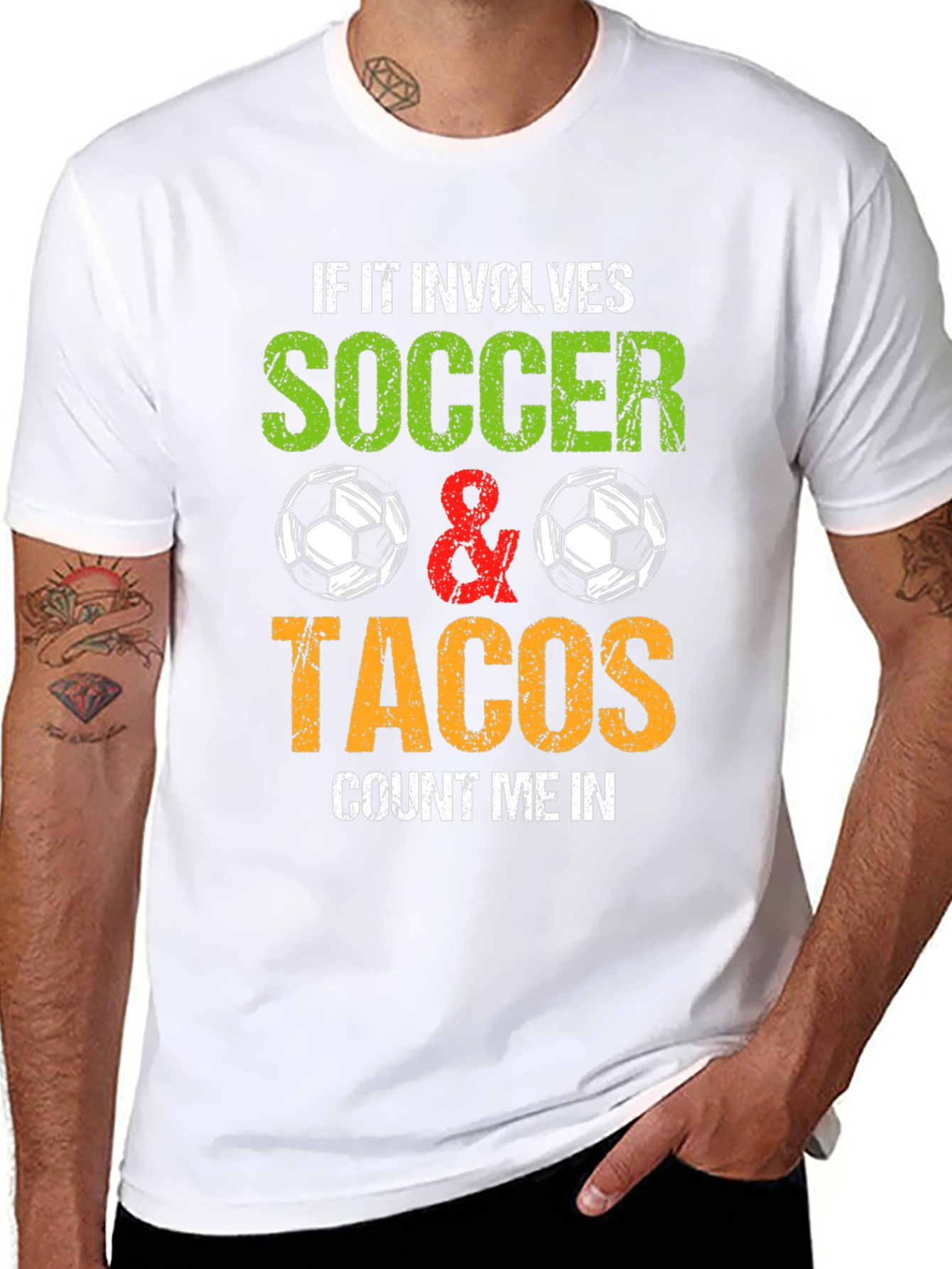 Soccer and Tacos Graphic T-Shirt