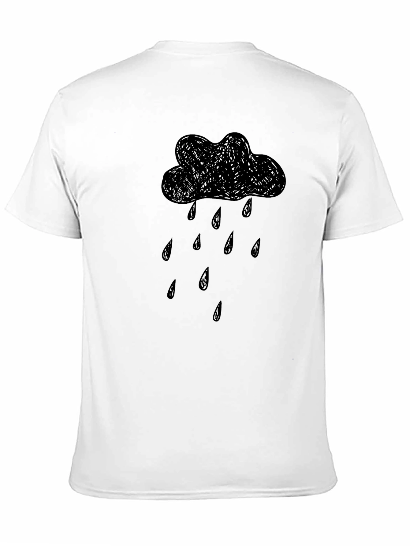 Rain Cloud Graphic Black T-Shirt