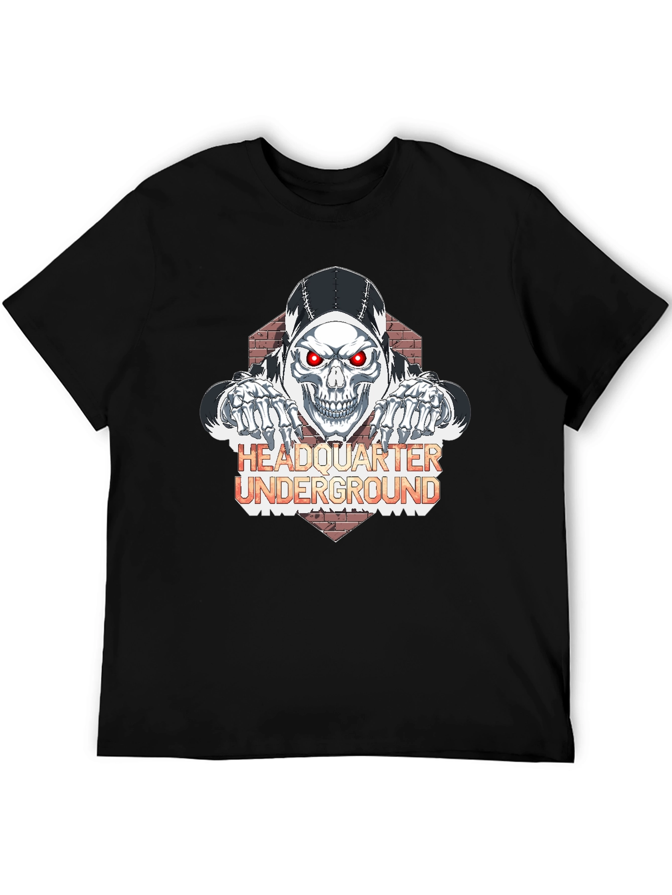 Edgy Skull Graphic Black T-Shirt