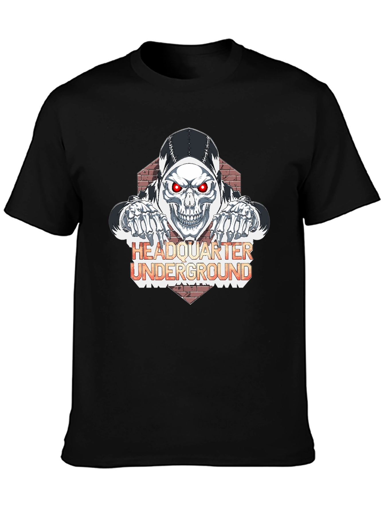 Edgy Skull Graphic Black T-Shirt
