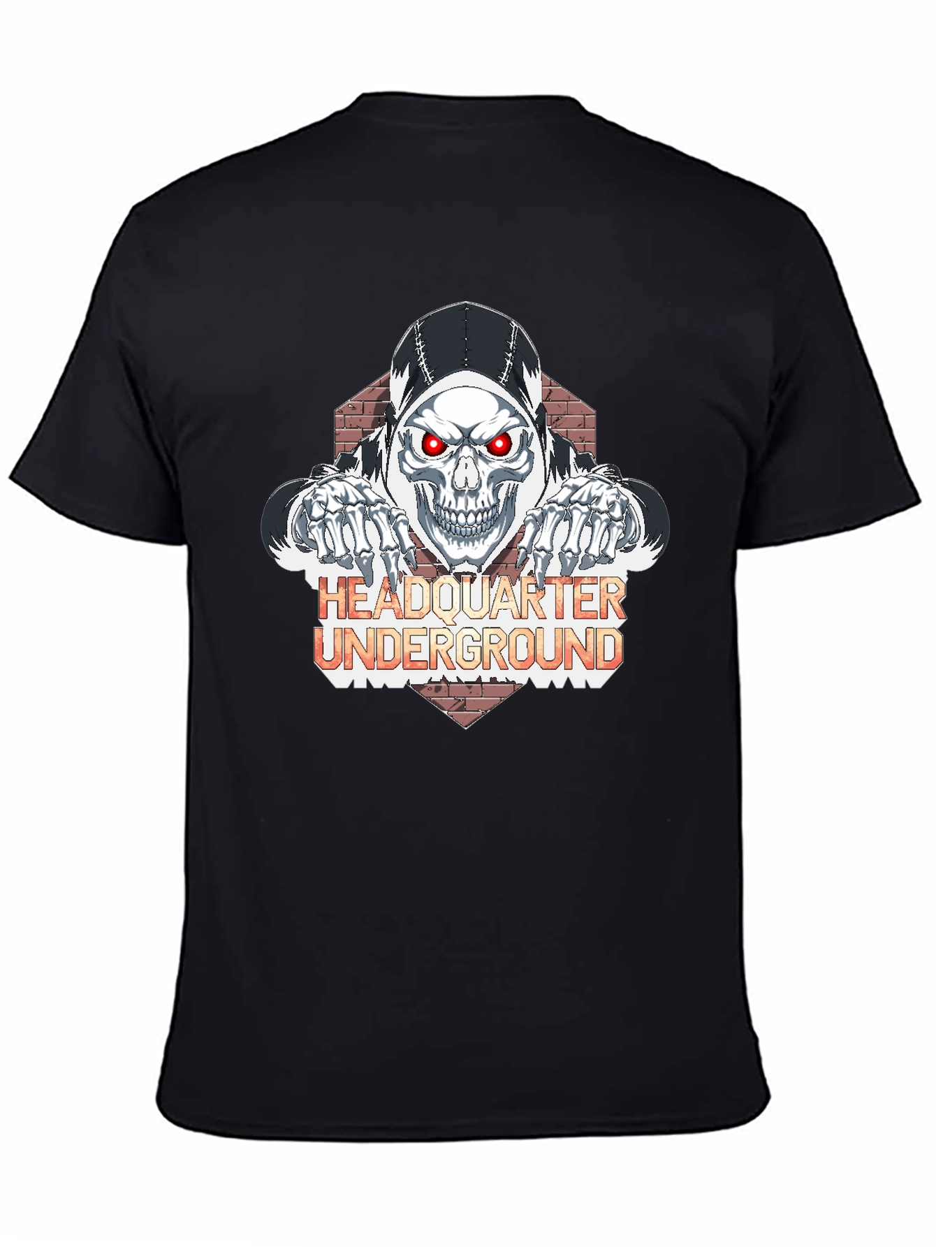 Edgy Skull Graphic Black T-Shirt