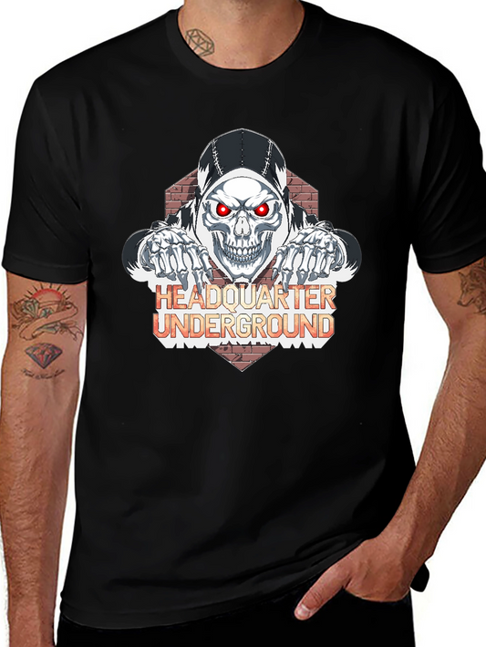 Edgy Skull Graphic Black T-Shirt