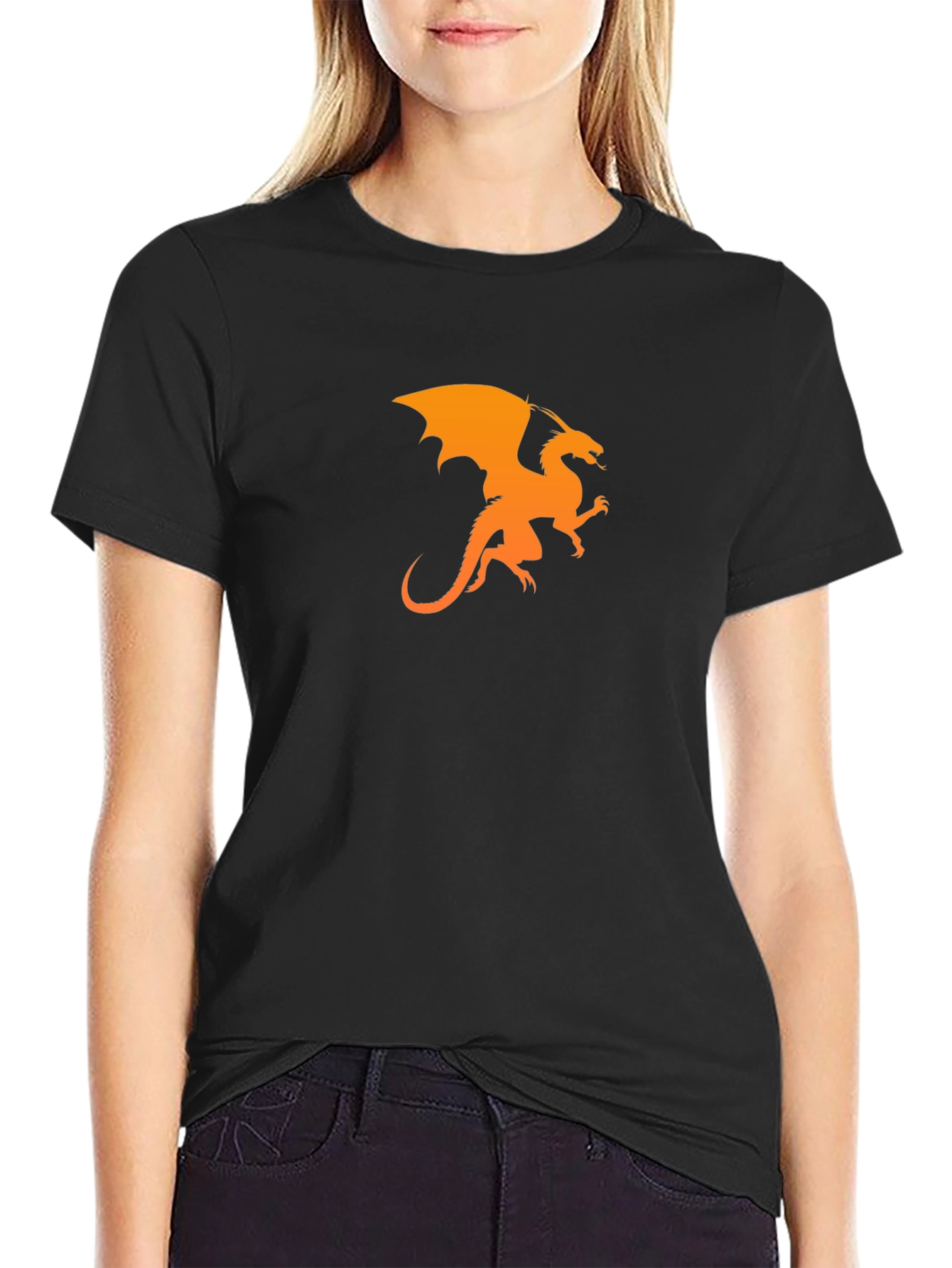 Dragon Graphic Black T-Shirt - Mens Casual Tee