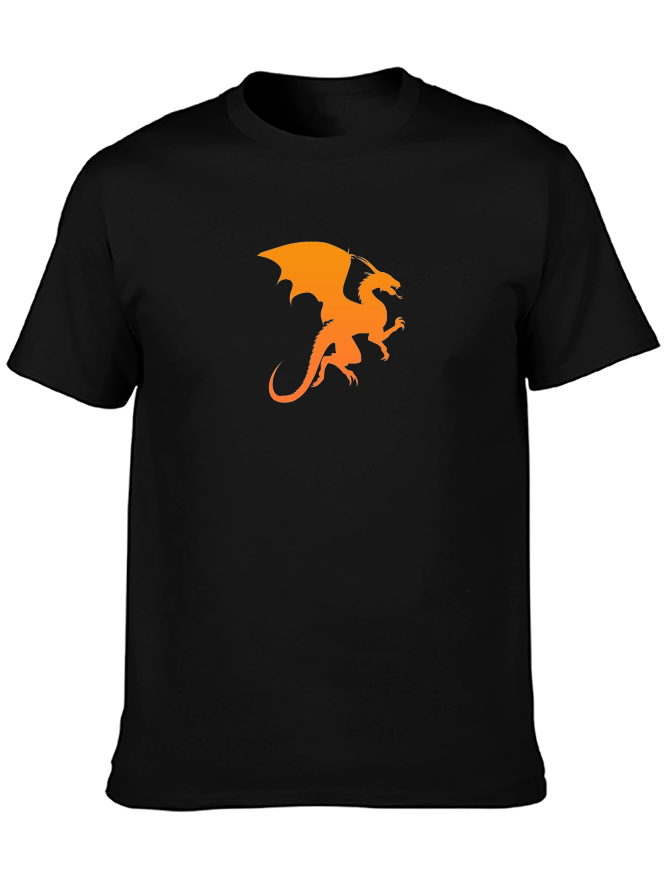 Dragon Graphic Black T-Shirt - Mens Casual Tee
