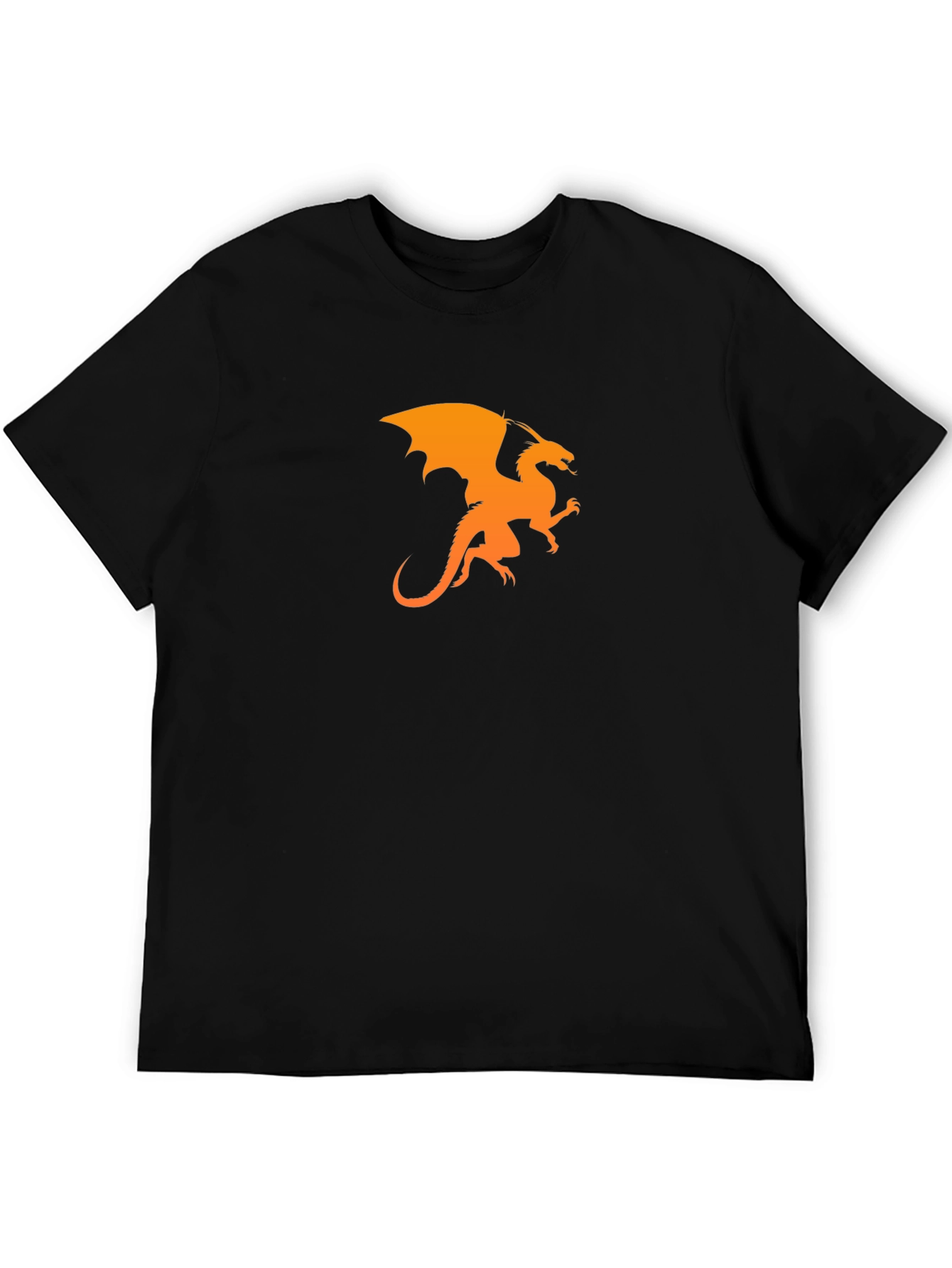 Dragon Graphic Black T-Shirt - Mens Casual Tee