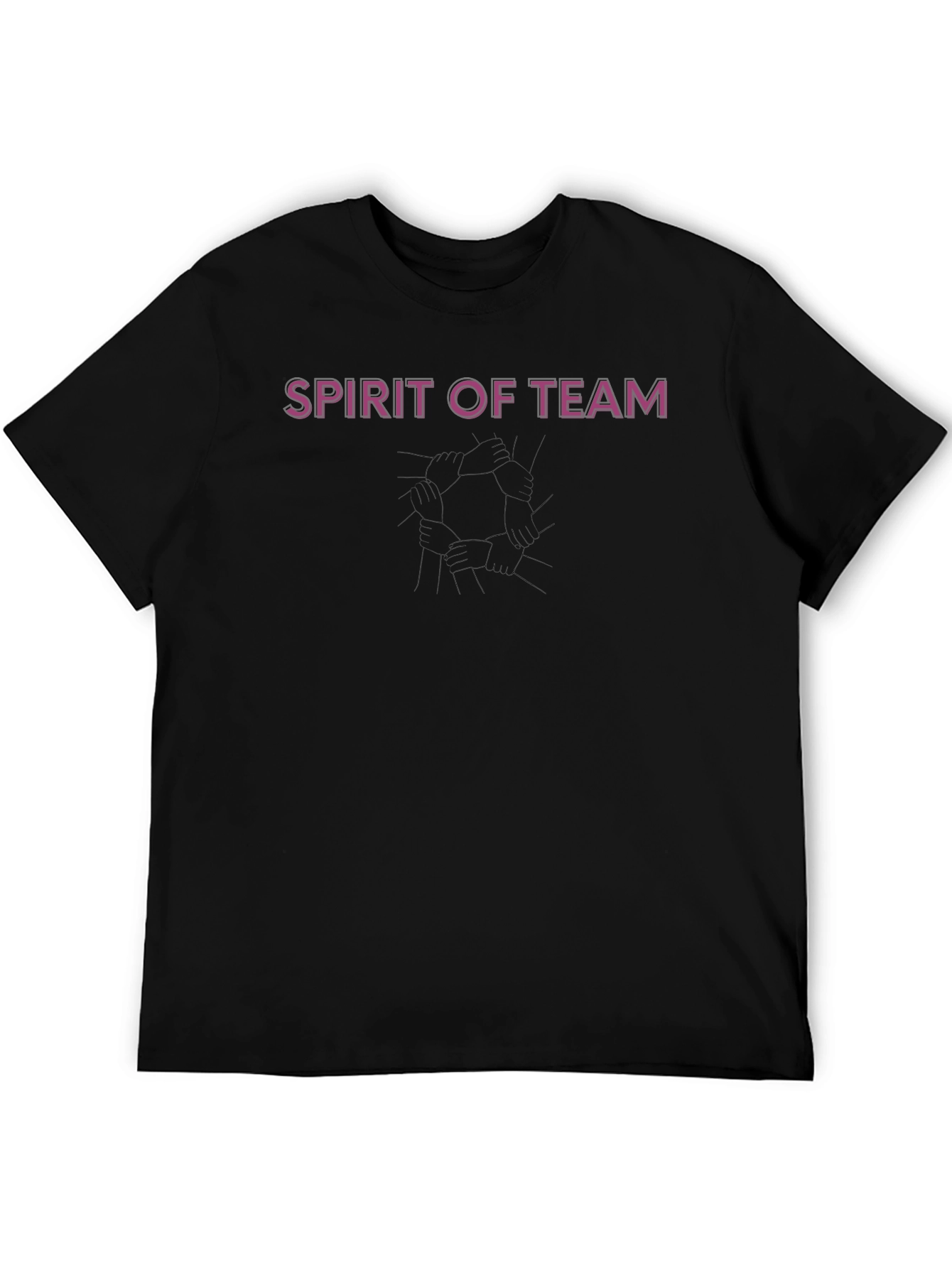 Spirit of Team Black Crew Neck T-Shirt