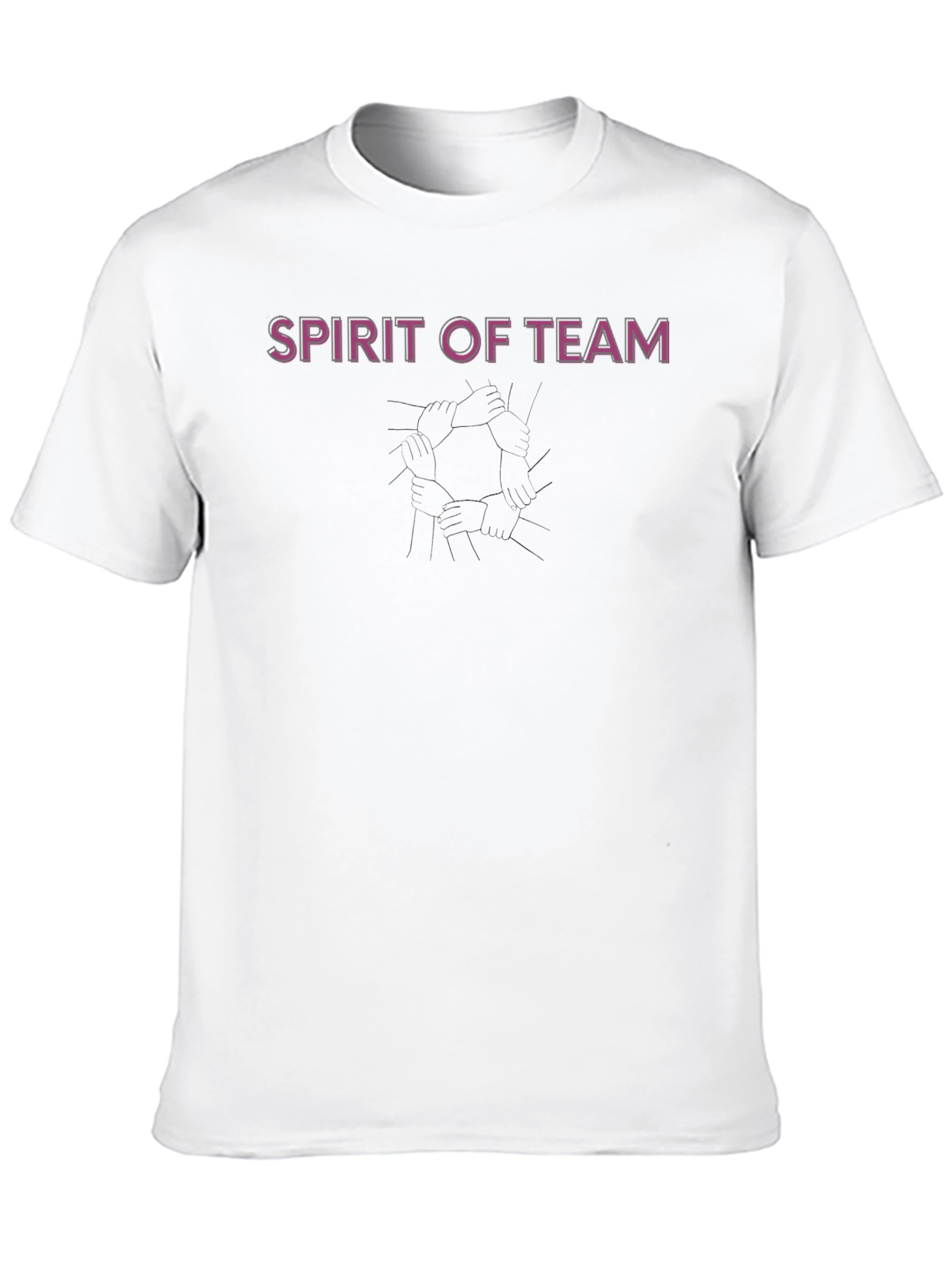 Spirit of Team Black Crew Neck T-Shirt