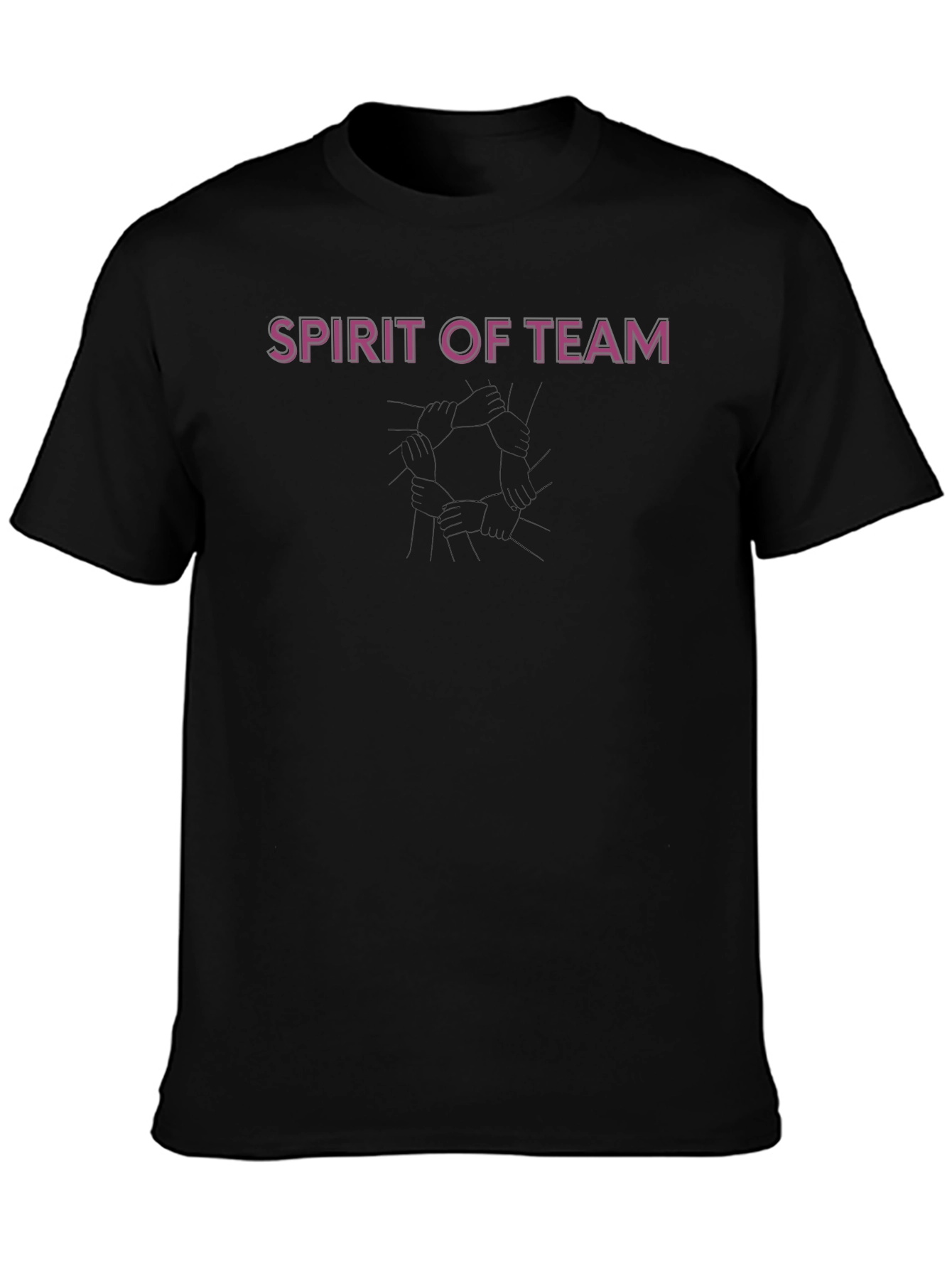 Spirit of Team Black Crew Neck T-Shirt