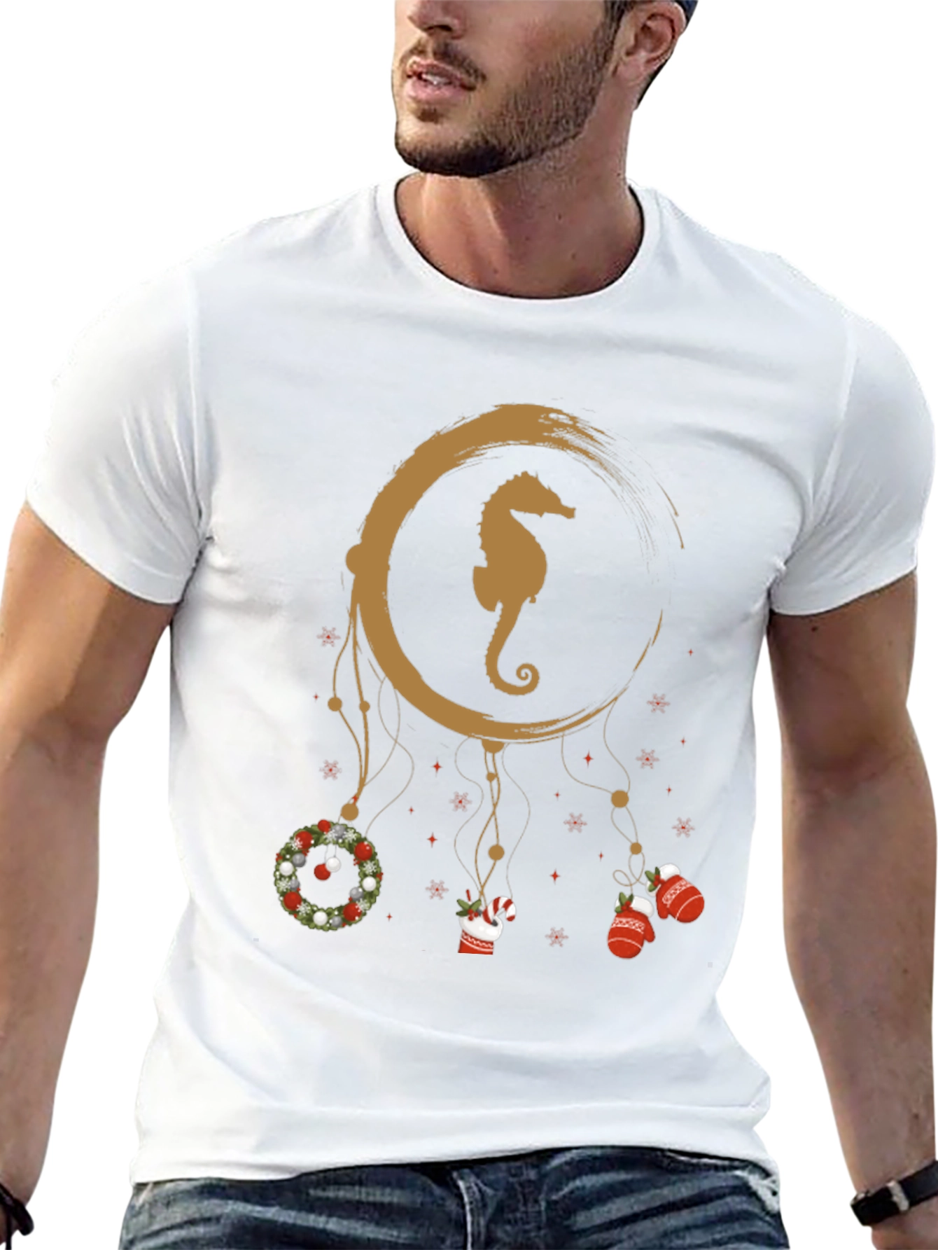 Festive Seahorse Dreamcatcher T-Shirt
