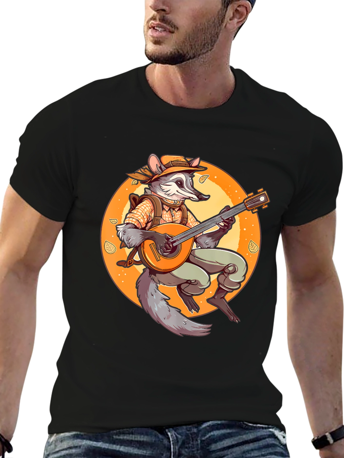 Bard Raccoon T-Shirt - Musician Animal Tee